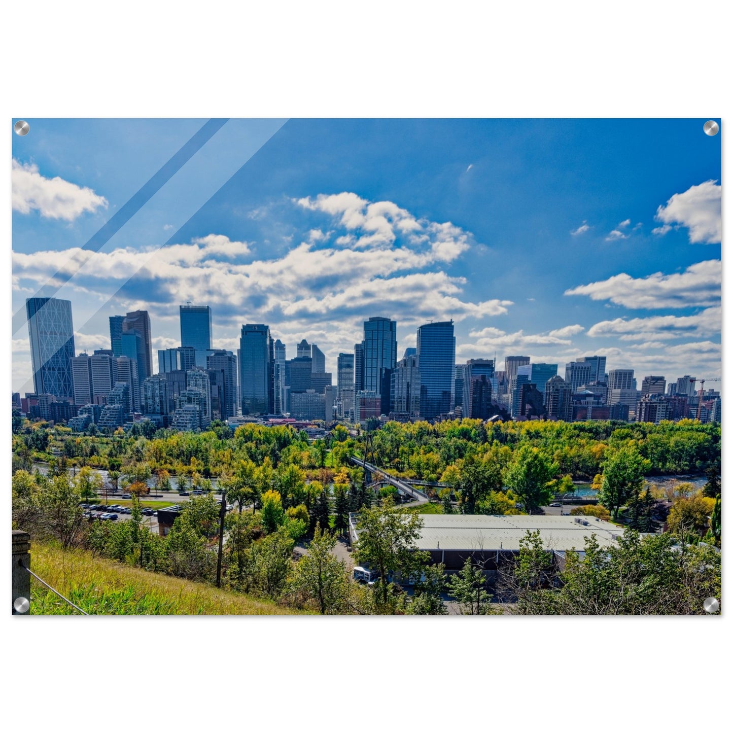 Acrylic Print - Downtown Calgary McHugh Bluff Fall