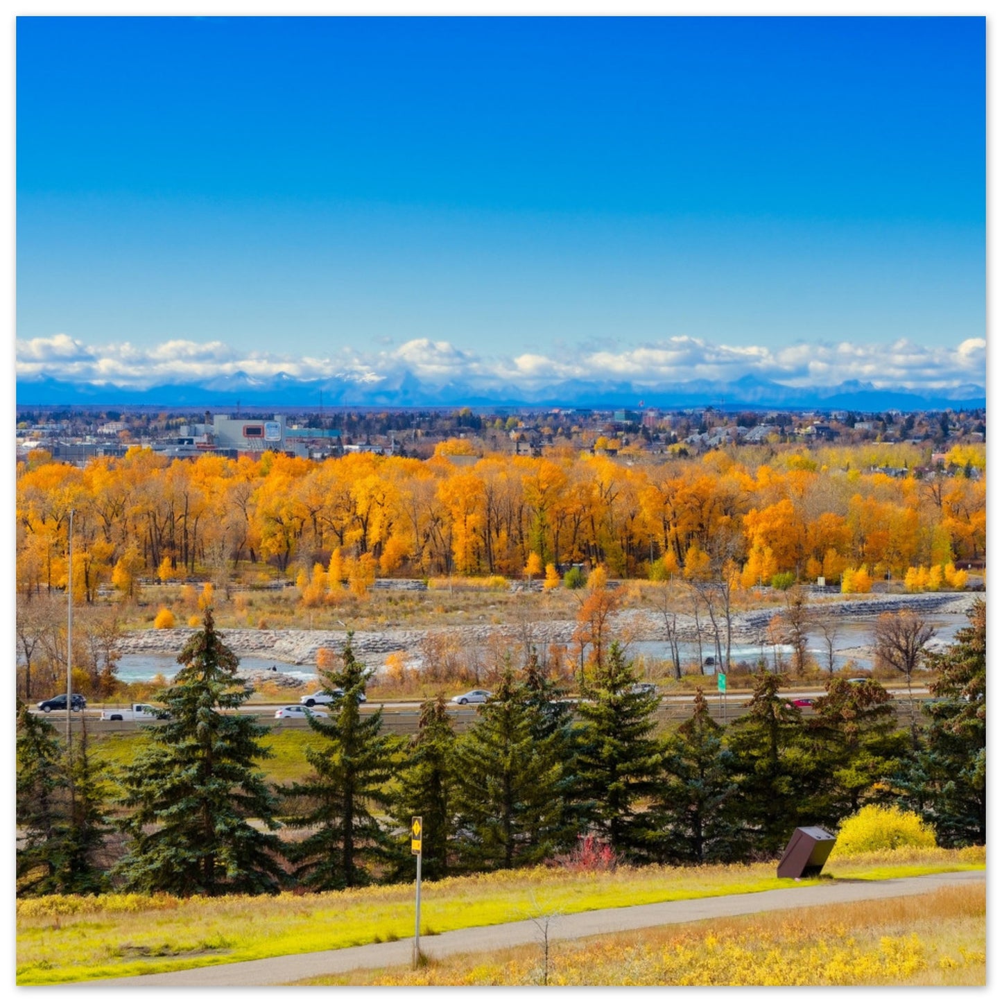 Premium Semi-Glossy Poster Print - Fall Colours Max Bell Centre
