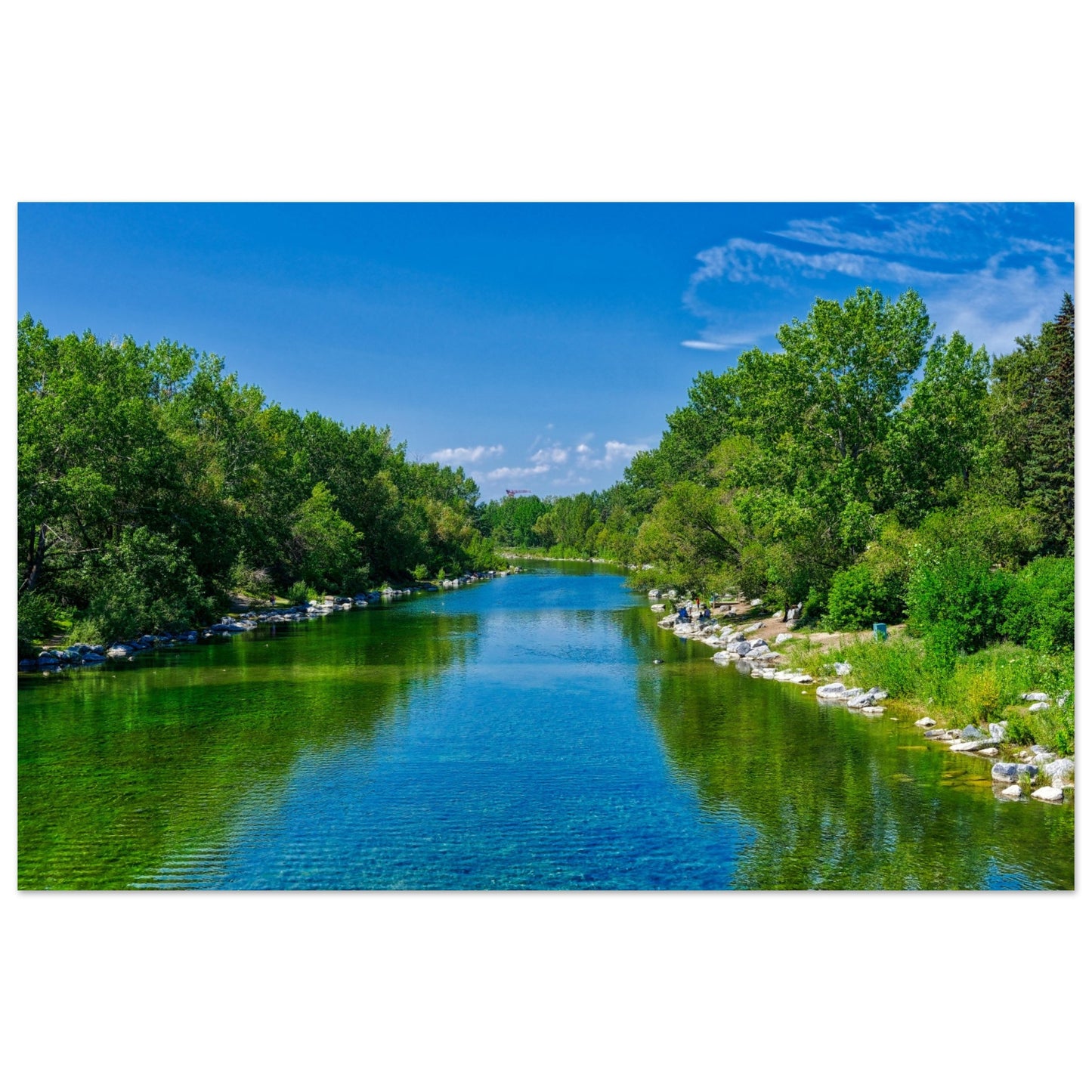 Premium Semi-Glossy Poster Print - Bow River South Prince's Island Park HDR