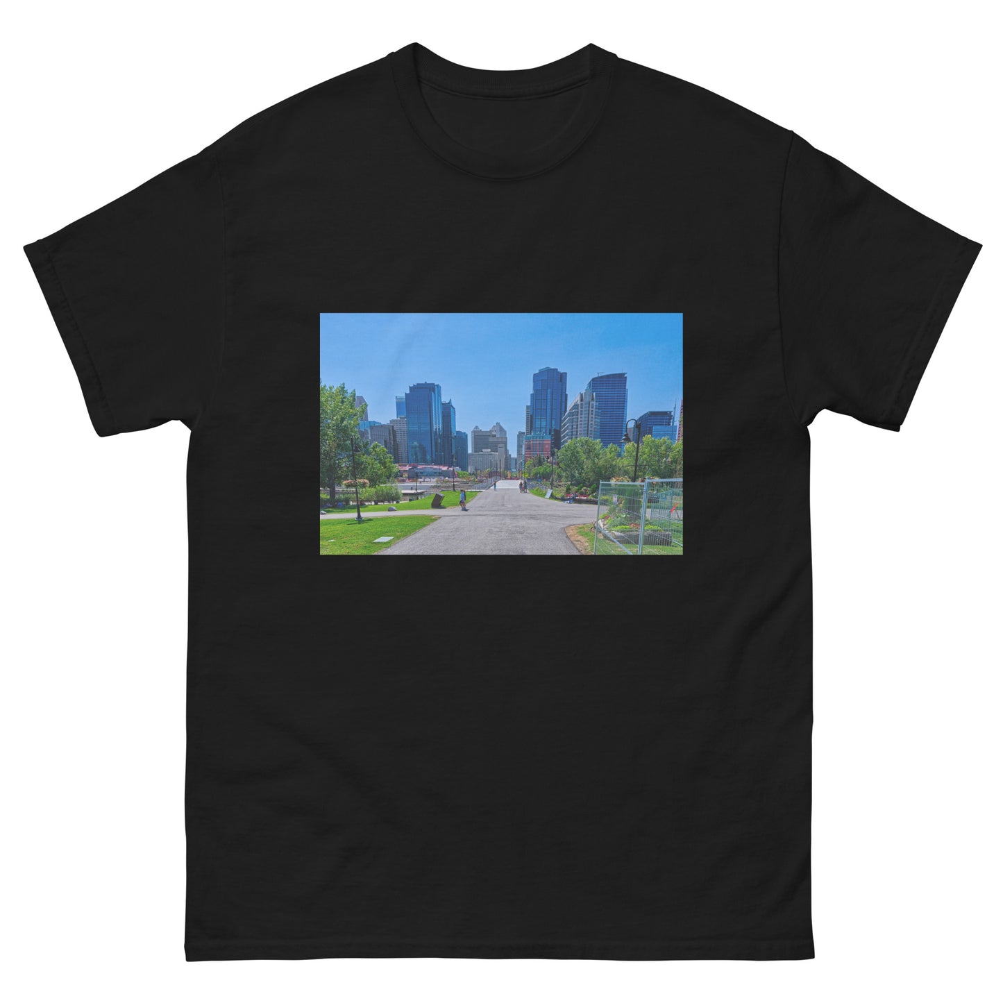 Men's Classic T-Shirt - Downtown Calgary Prince's Island Park HDR