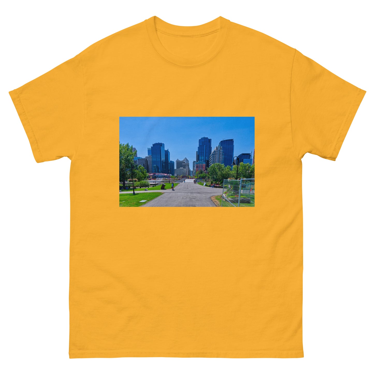 Men's Classic T-Shirt - Downtown Calgary Prince's Island Park HDR