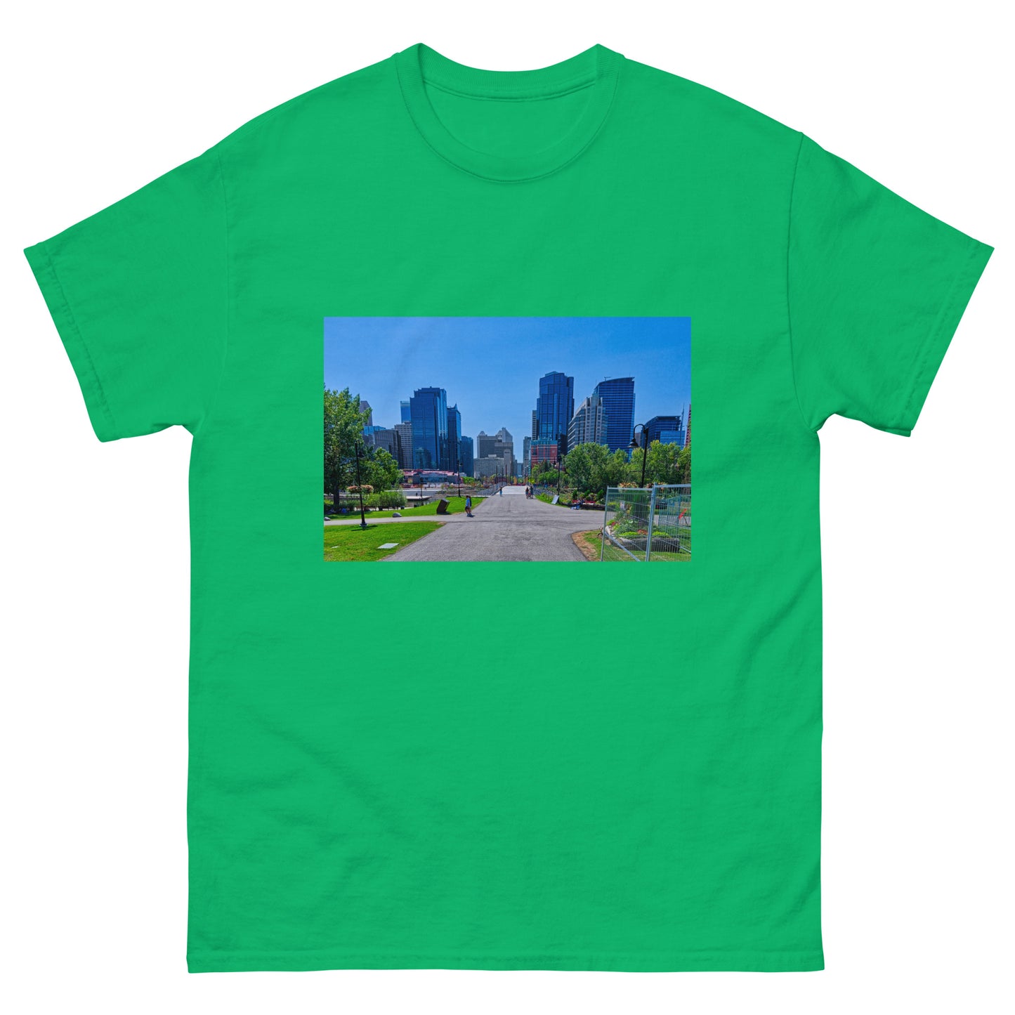 Men's Classic T-Shirt - Downtown Calgary Prince's Island Park HDR