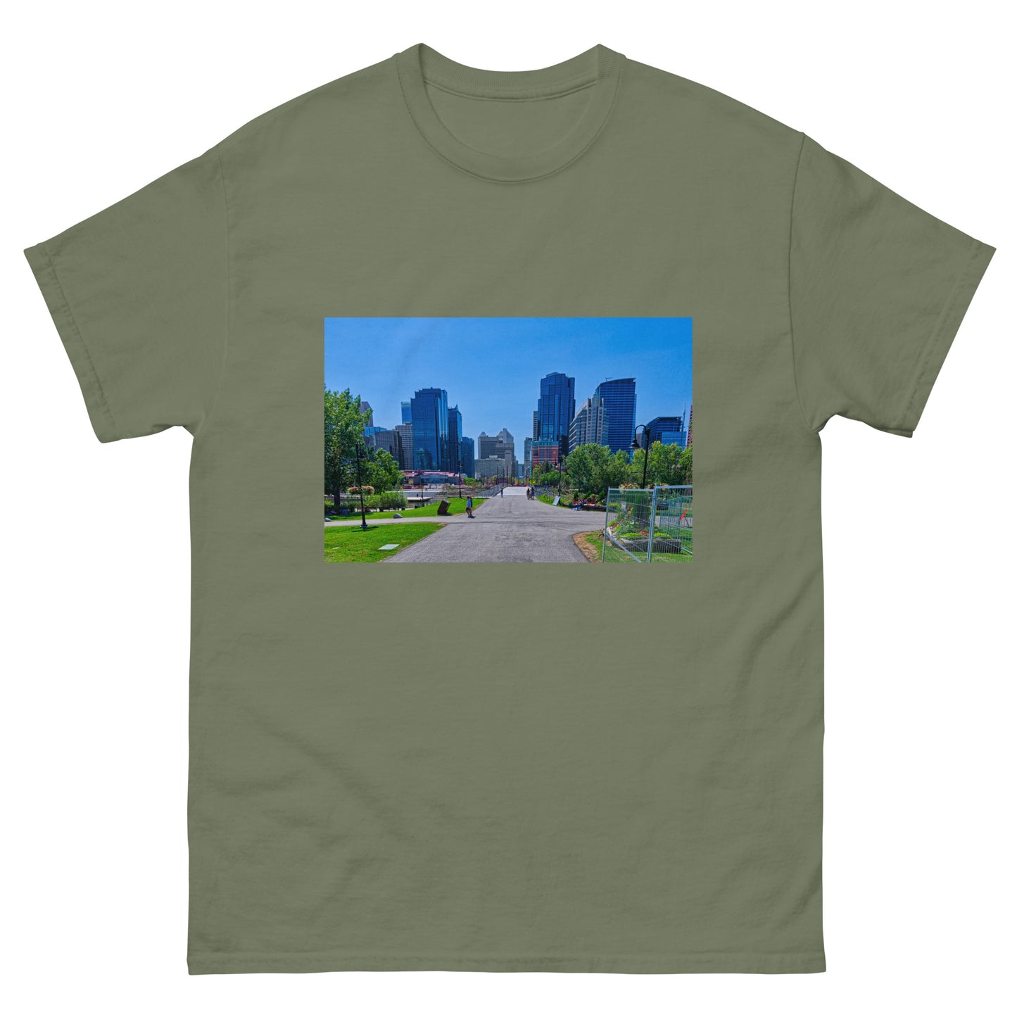 Men's Classic T-Shirt - Downtown Calgary Prince's Island Park HDR