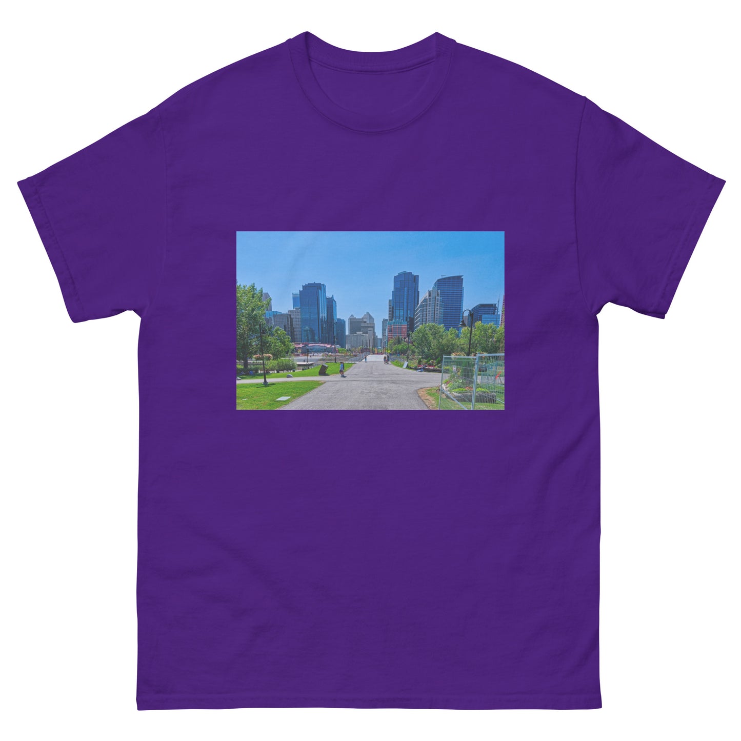 Men's Classic T-Shirt - Downtown Calgary Prince's Island Park HDR
