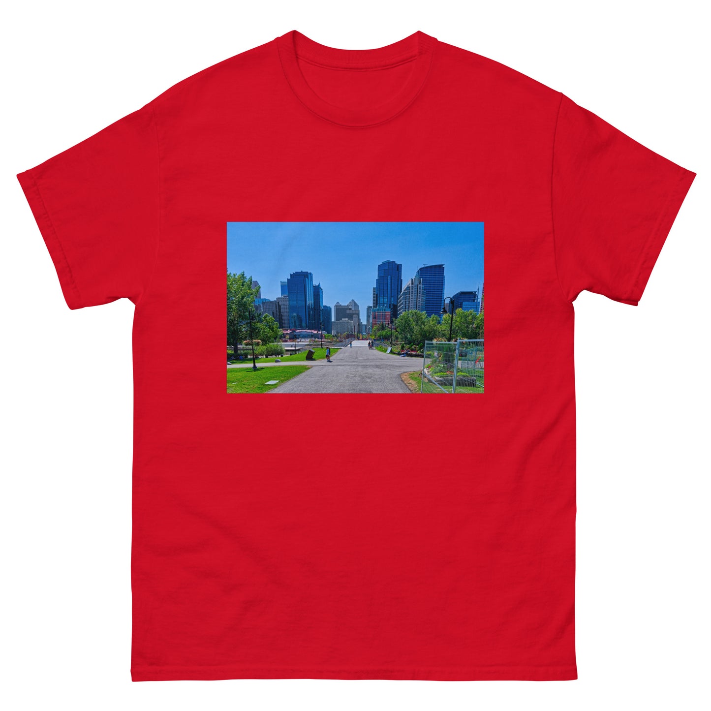 Men's Classic T-Shirt - Downtown Calgary Prince's Island Park HDR