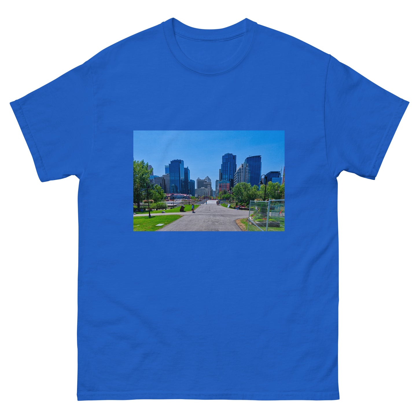 Men's Classic T-Shirt - Downtown Calgary Prince's Island Park HDR