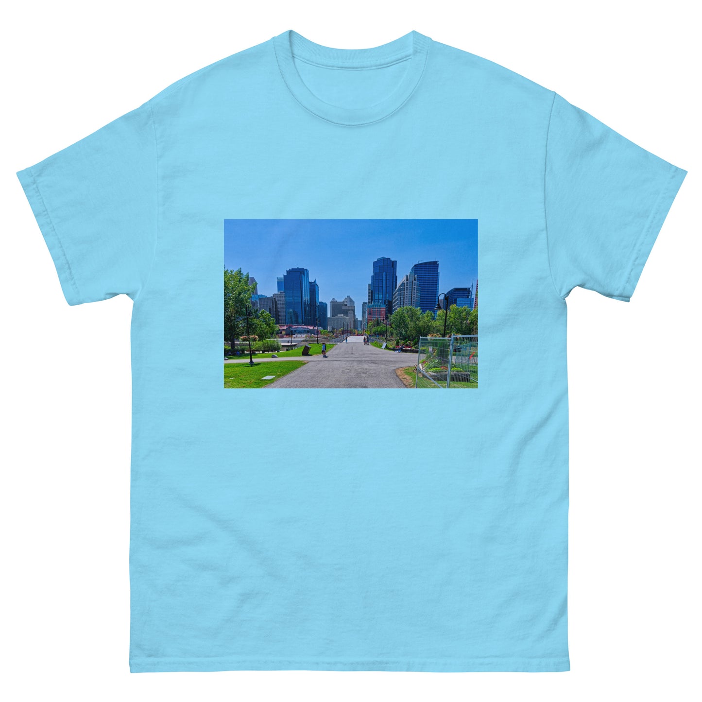 Men's Classic T-Shirt - Downtown Calgary Prince's Island Park HDR