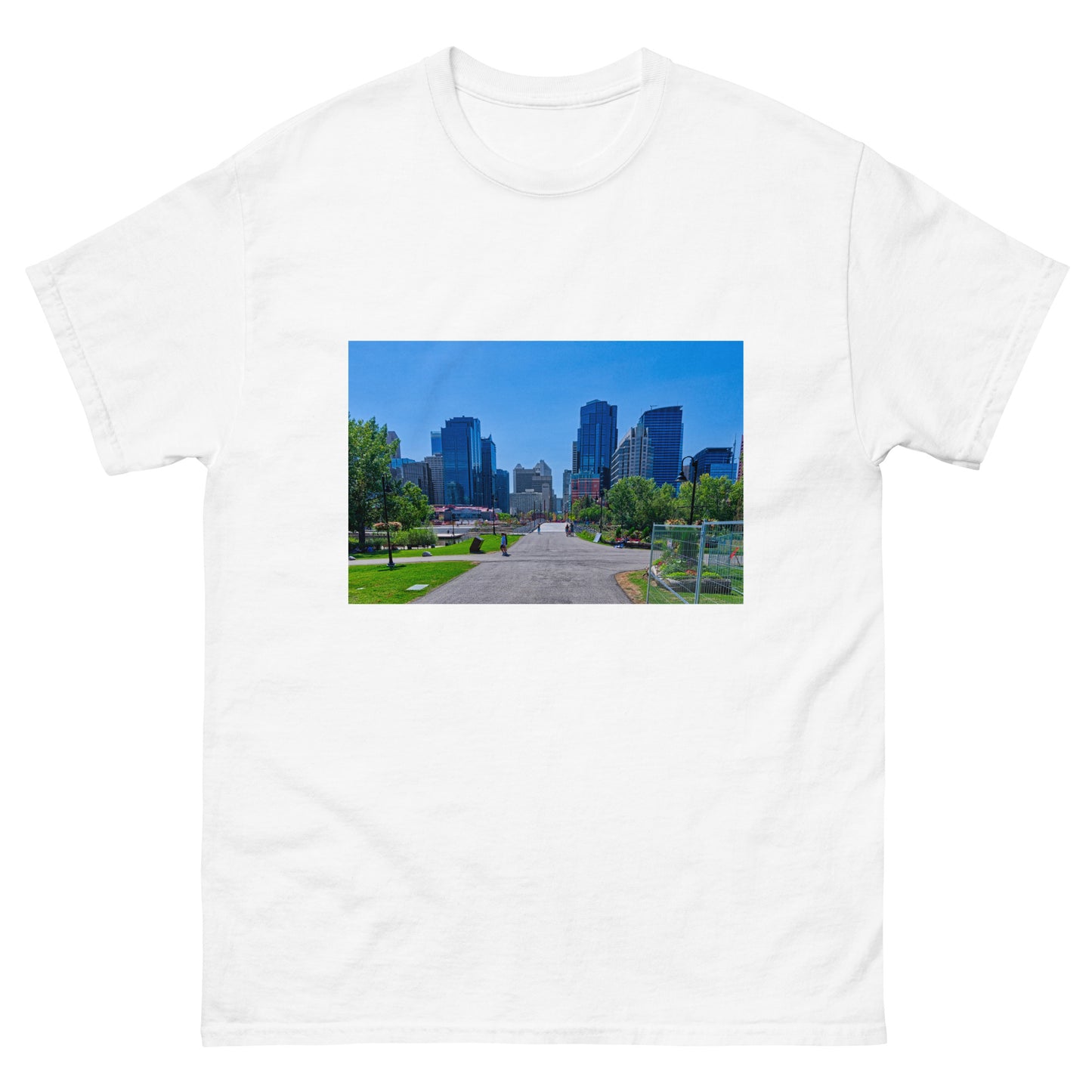 Men's Classic T-Shirt - Downtown Calgary Prince's Island Park HDR