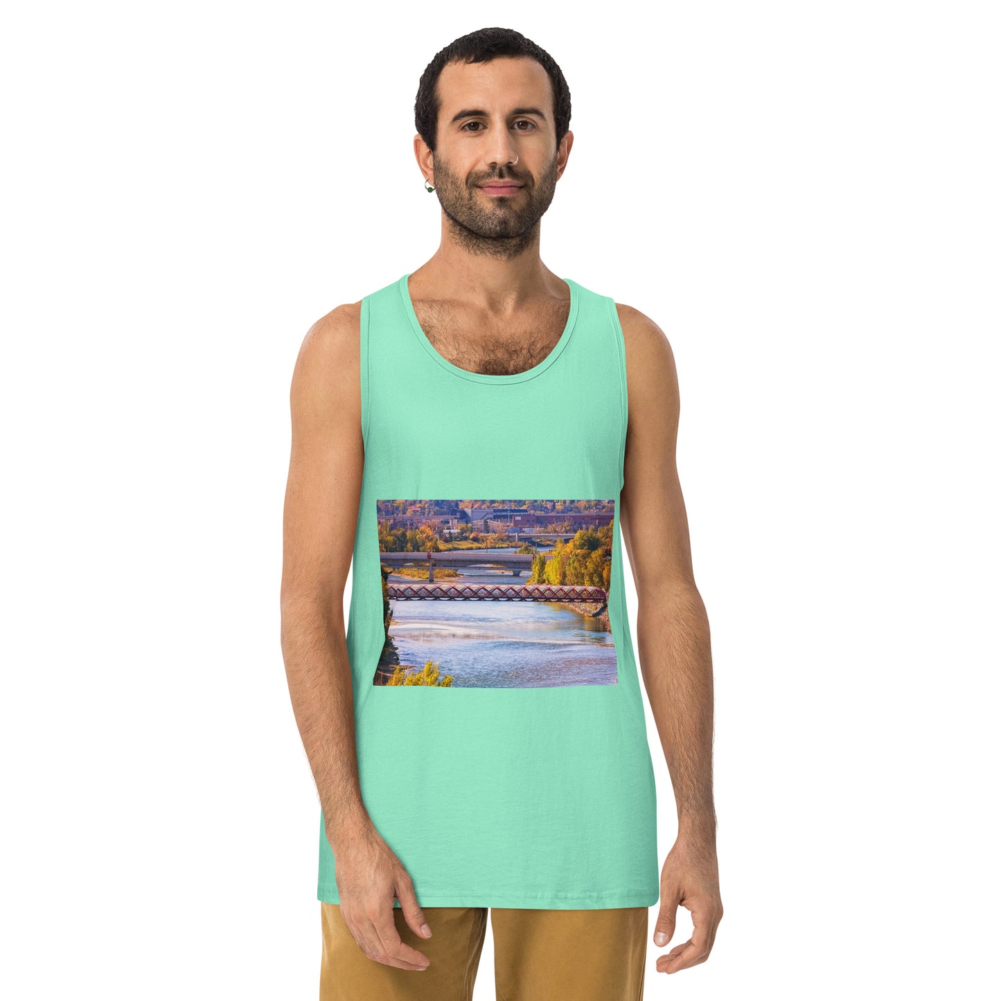 Men’s Premium Tank Top - Peace Bridge McHugh Bluff Fall