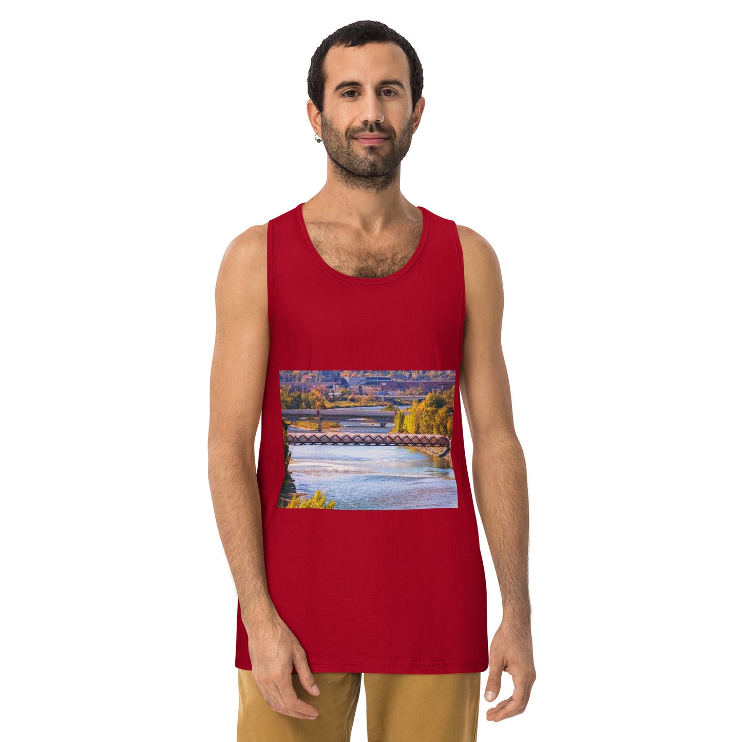 Men’s Premium Tank Top - Peace Bridge McHugh Bluff Fall