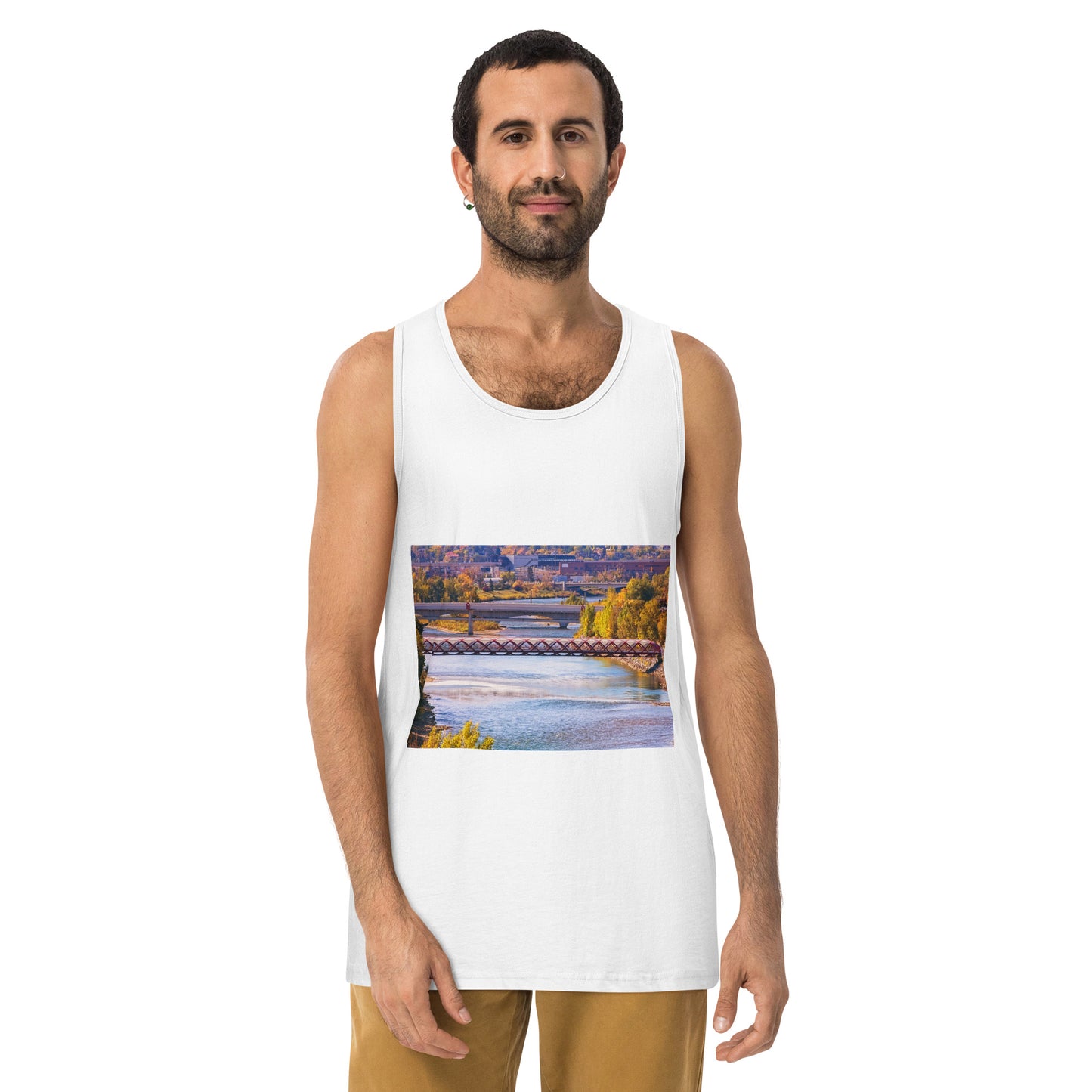 Men’s Premium Tank Top - Peace Bridge McHugh Bluff Fall
