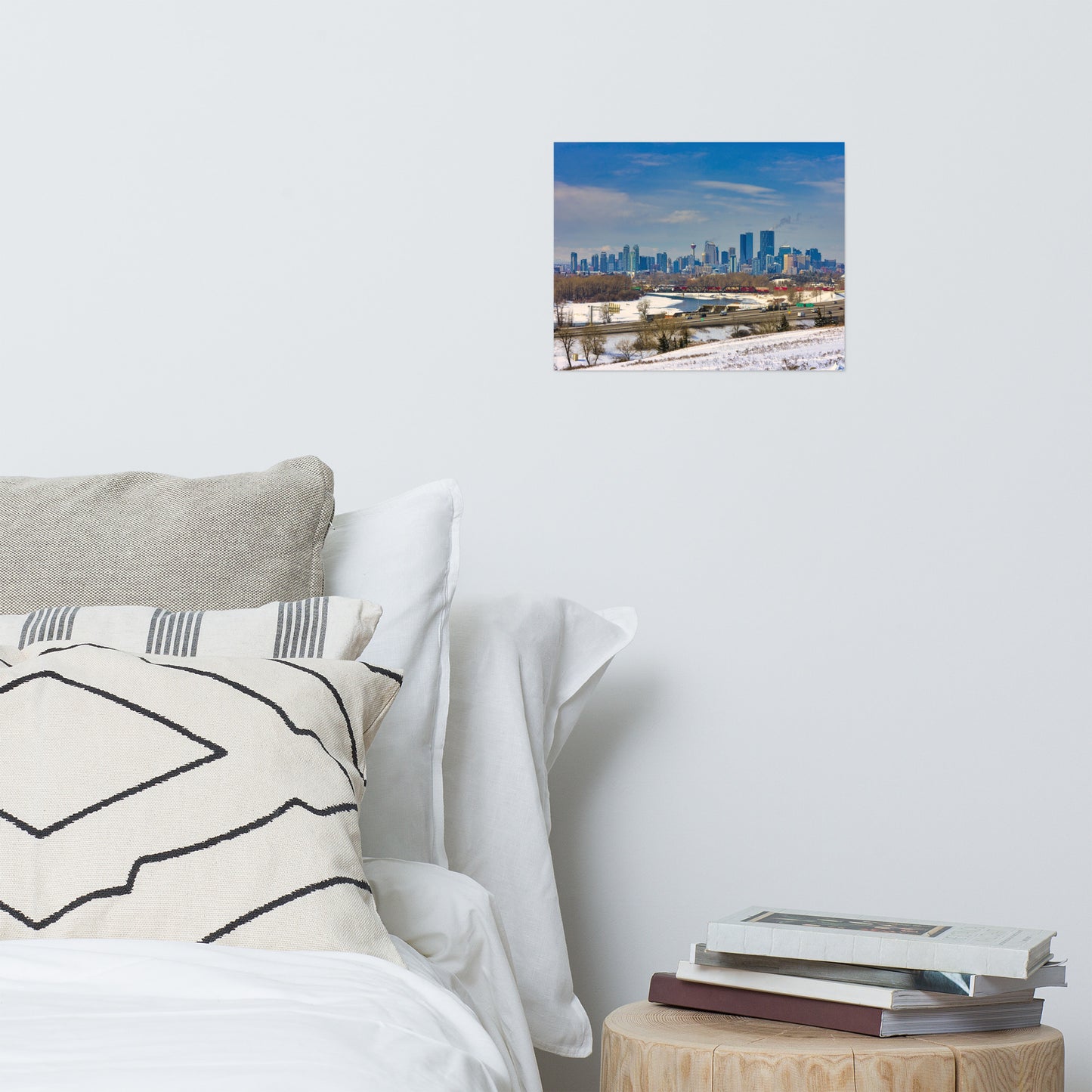 Lustre Poster Print - Downtown Calgary Max Bell Centre Winter