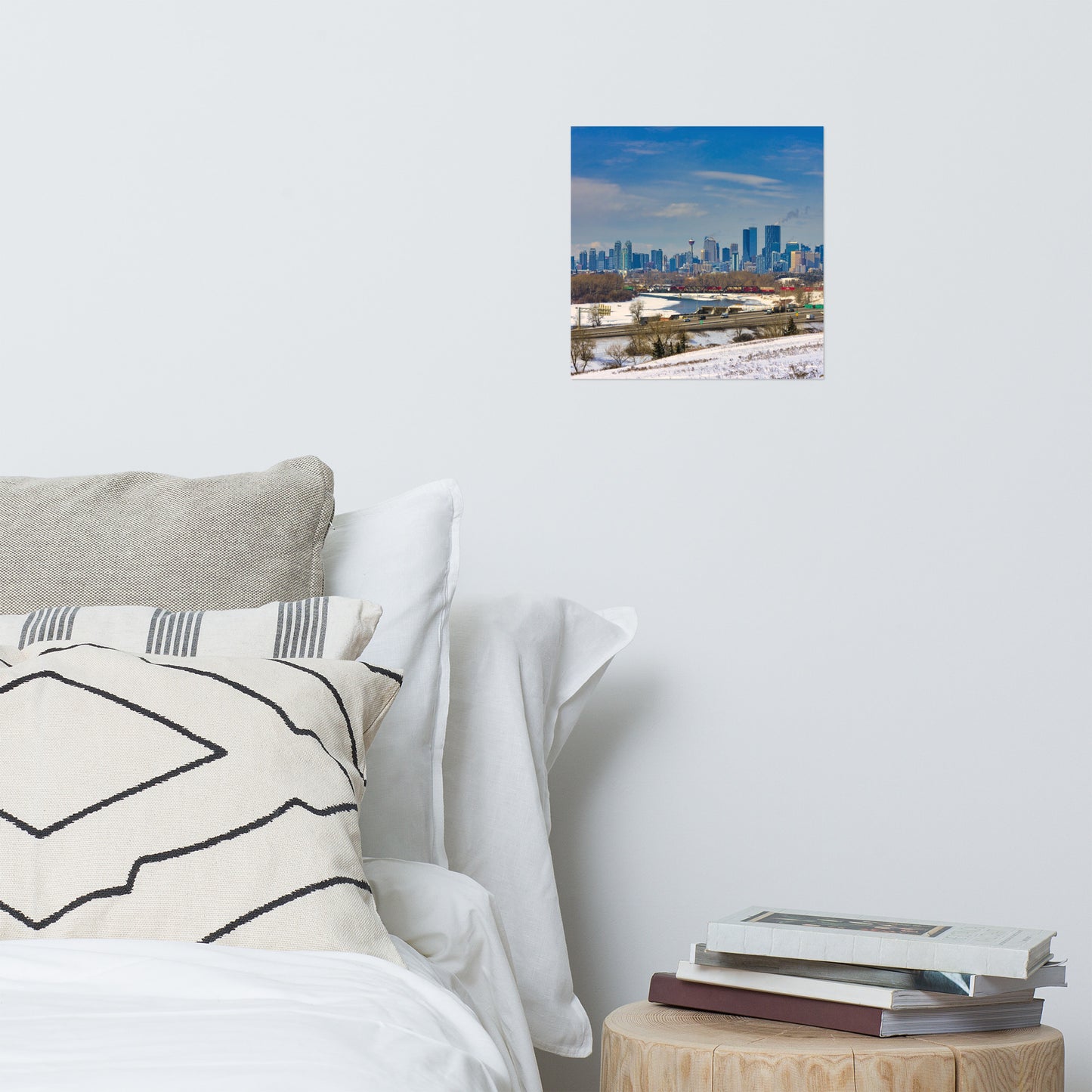 Lustre Poster Print - Downtown Calgary Max Bell Centre Winter