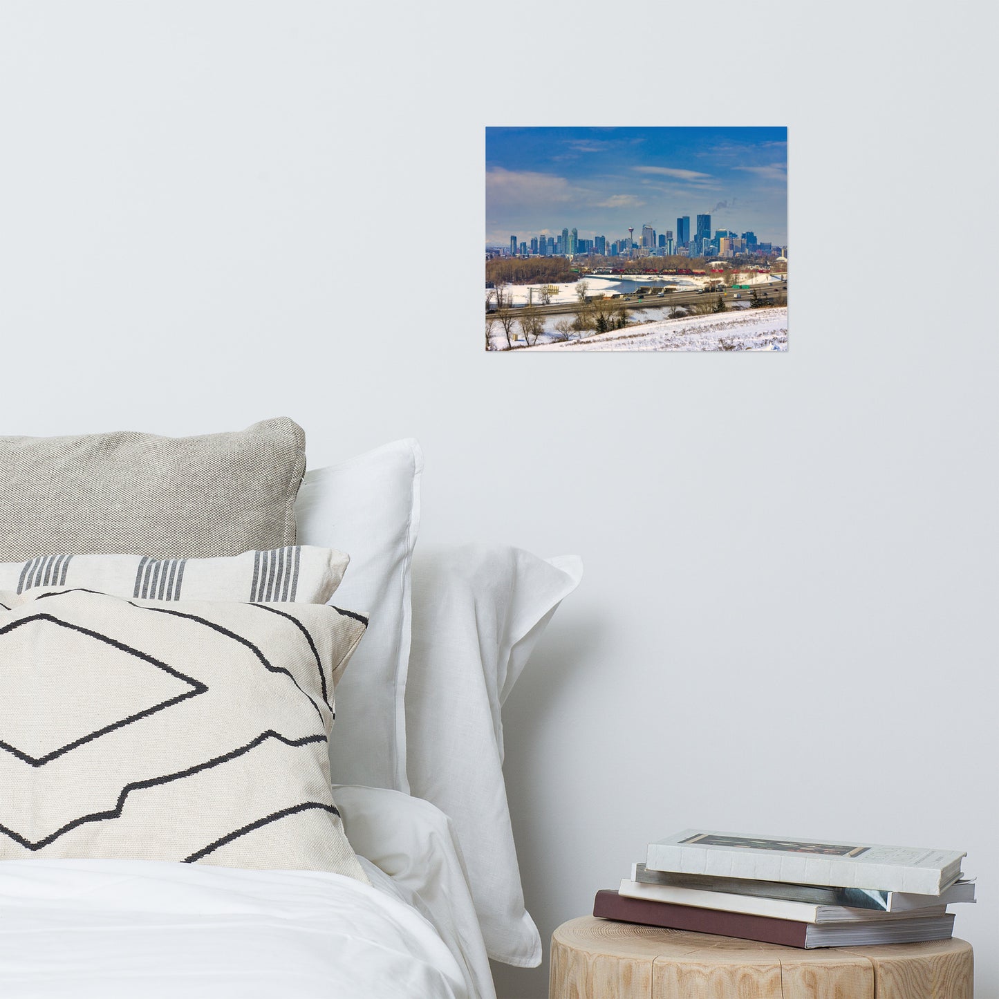 Lustre Poster Print - Downtown Calgary Max Bell Centre Winter