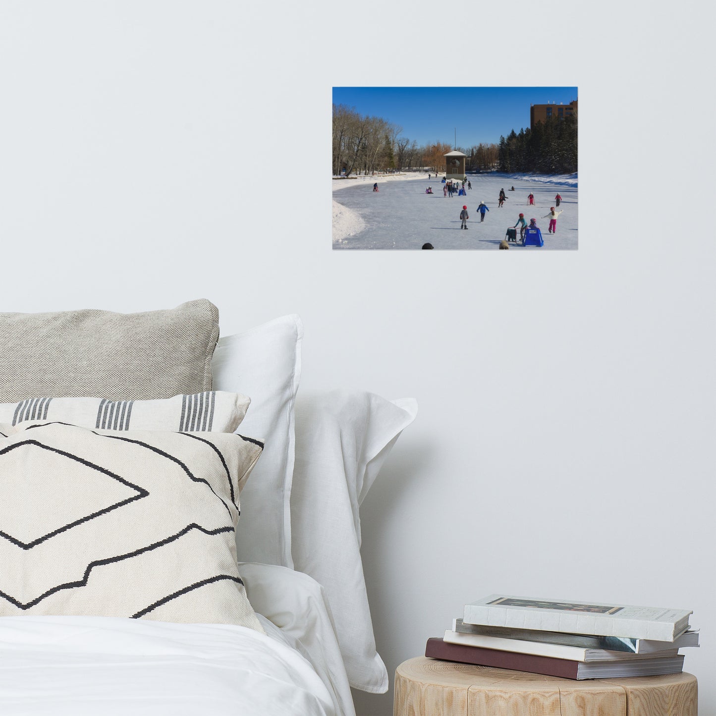 Lustre Poster Print - Bowness Park Lagoon Winter