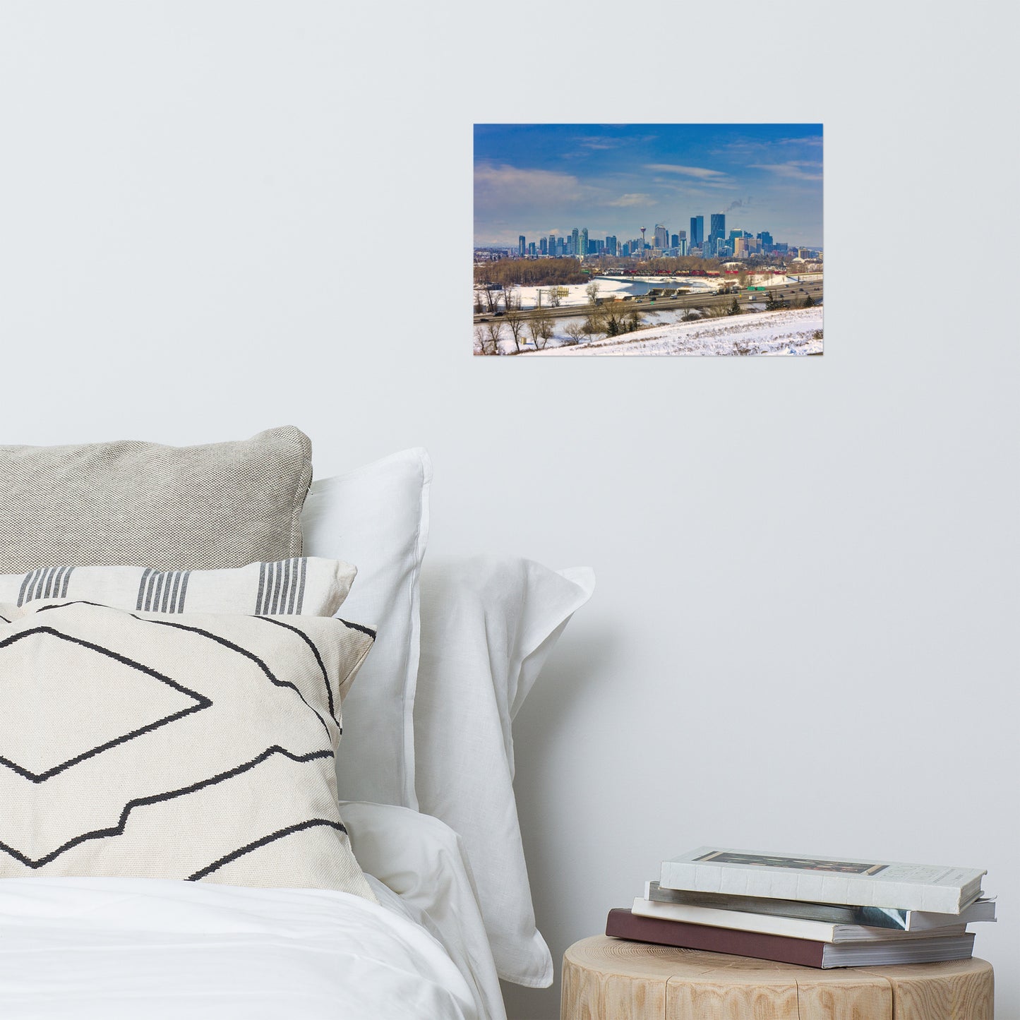 Lustre Poster Print - Downtown Calgary Max Bell Centre Winter