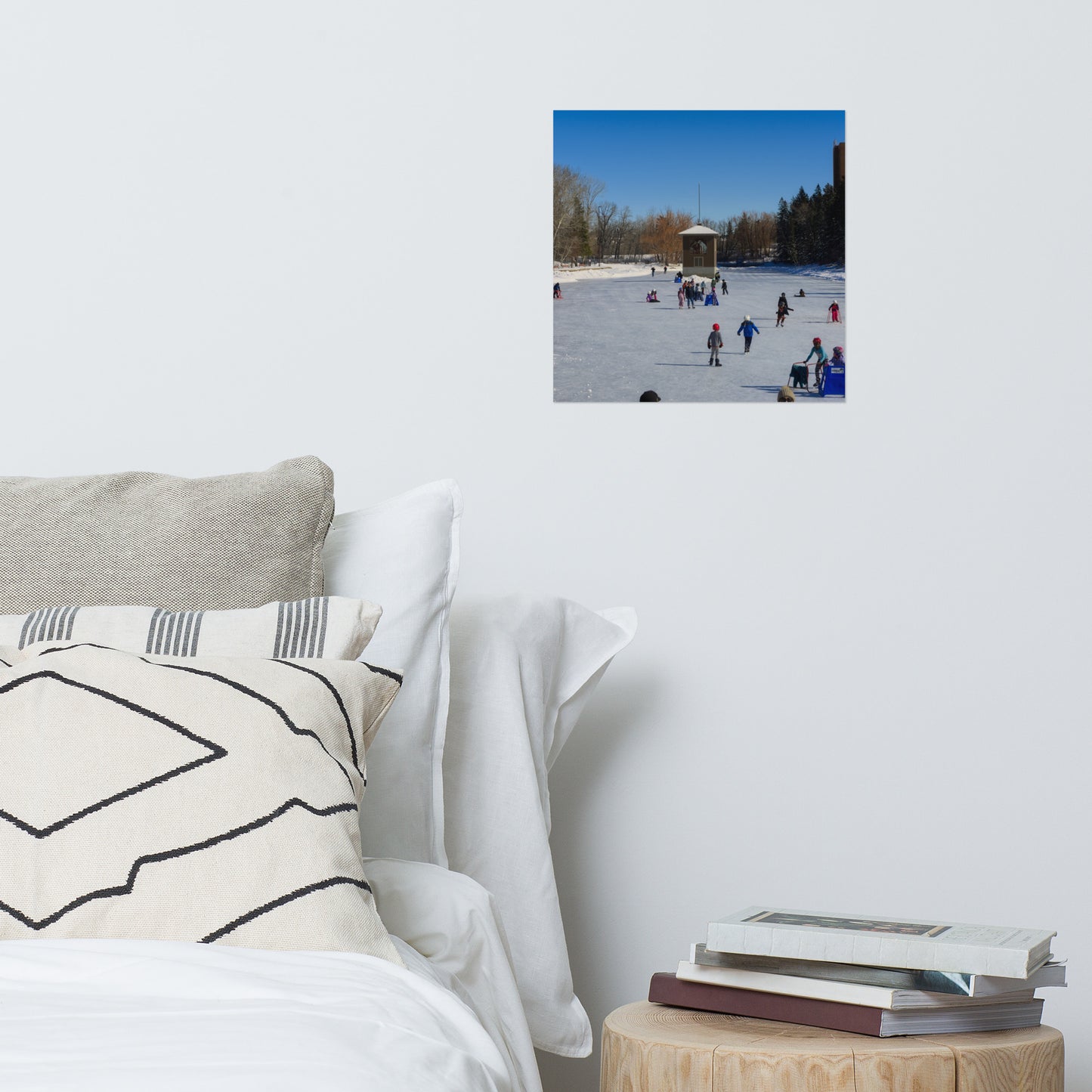 Lustre Poster Print - Bowness Park Lagoon Winter