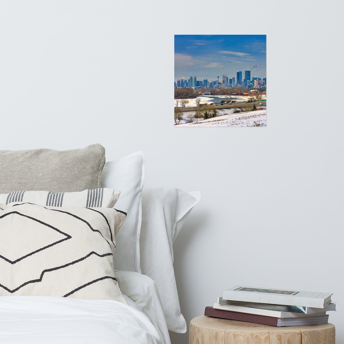Lustre Poster Print - Downtown Calgary Max Bell Centre Winter