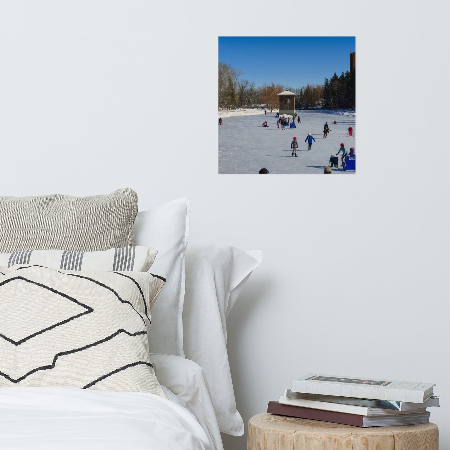 Lustre Poster Print - Bowness Park Lagoon Winter