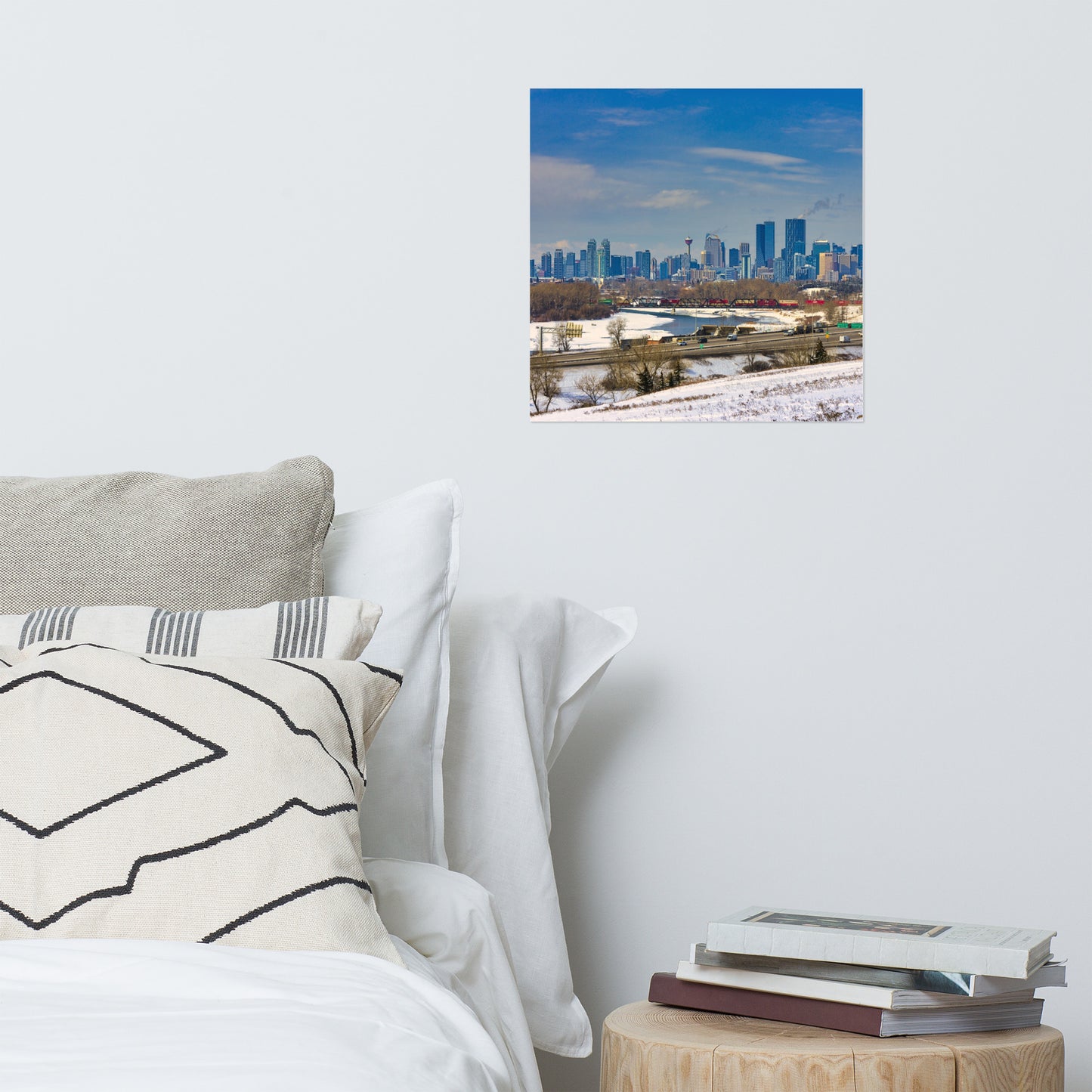 Lustre Poster Print - Downtown Calgary Max Bell Centre Winter