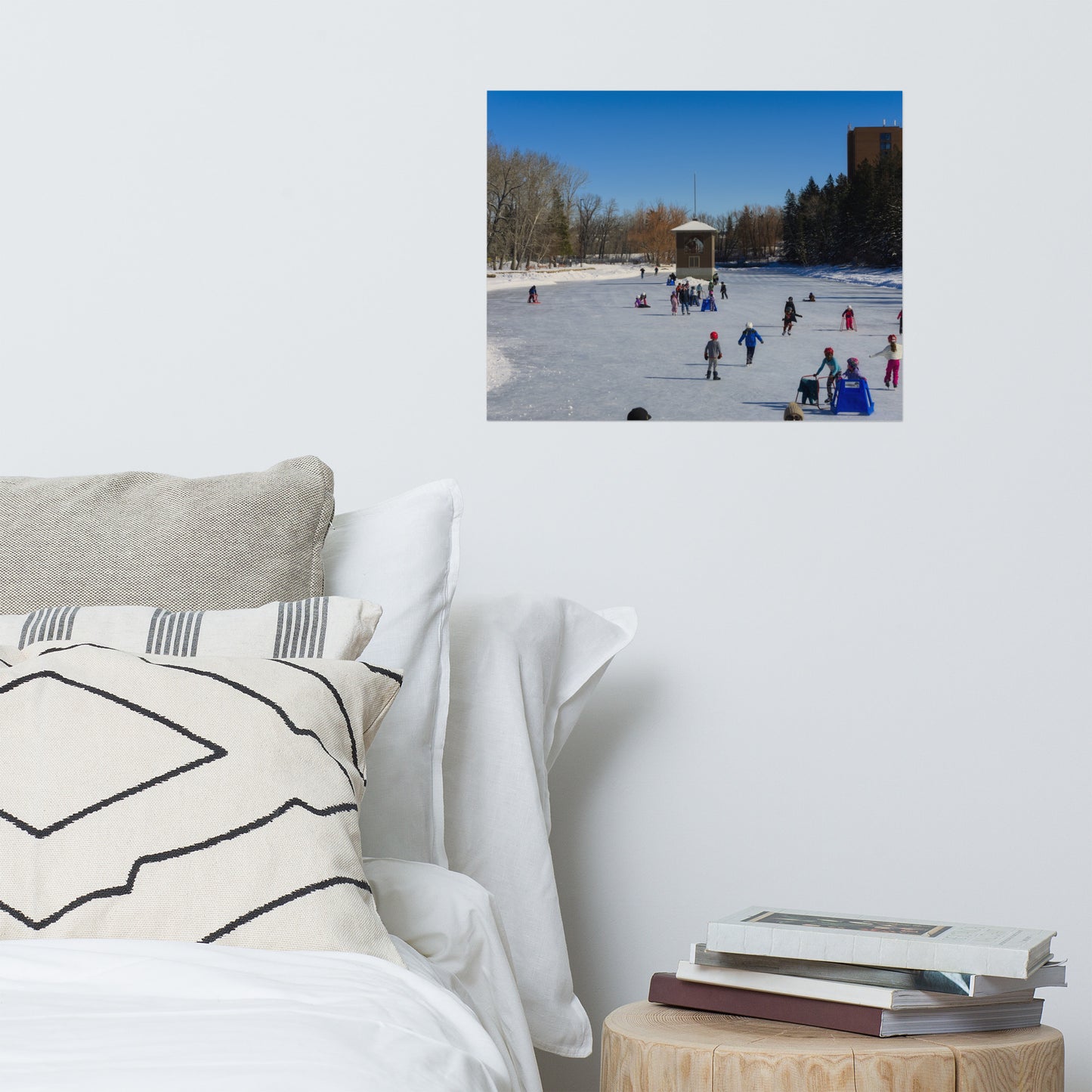 Lustre Poster Print - Bowness Park Lagoon Winter