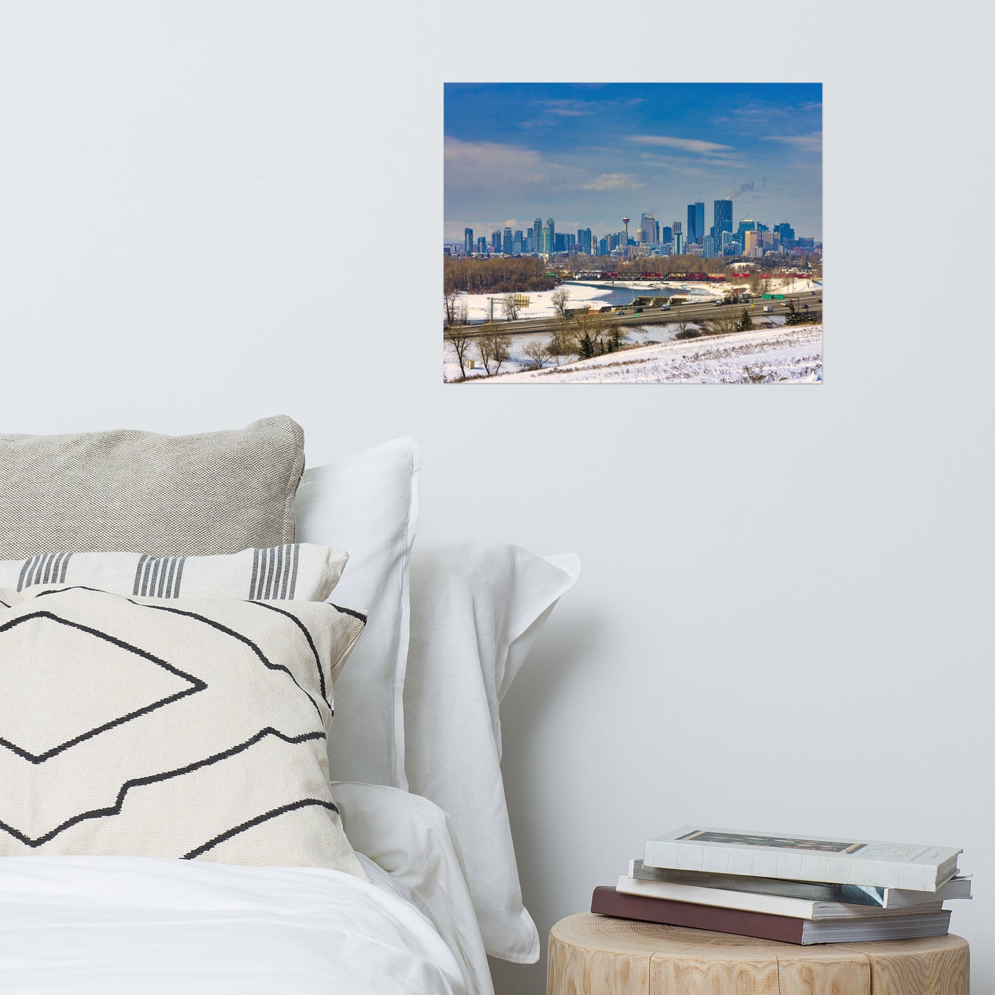 Lustre Poster Print - Downtown Calgary Max Bell Centre Winter