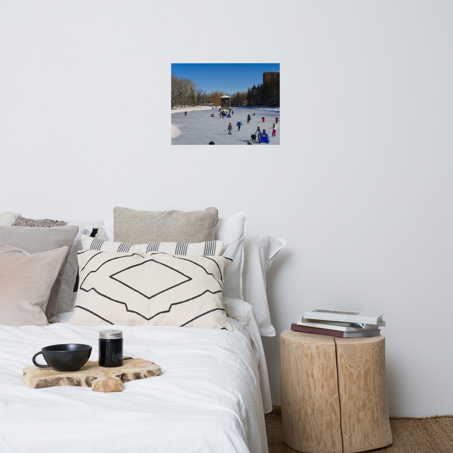 Lustre Poster Print - Bowness Park Lagoon Winter
