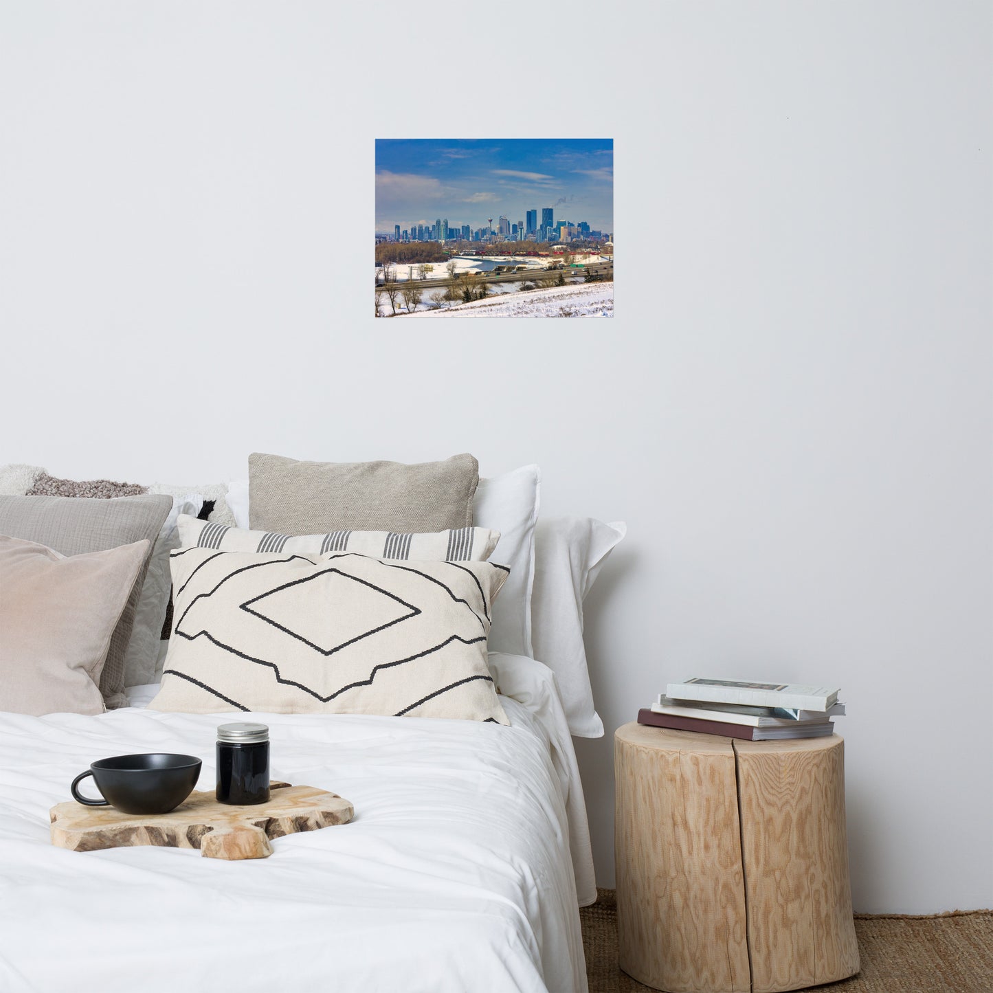 Lustre Poster Print - Downtown Calgary Max Bell Centre Winter