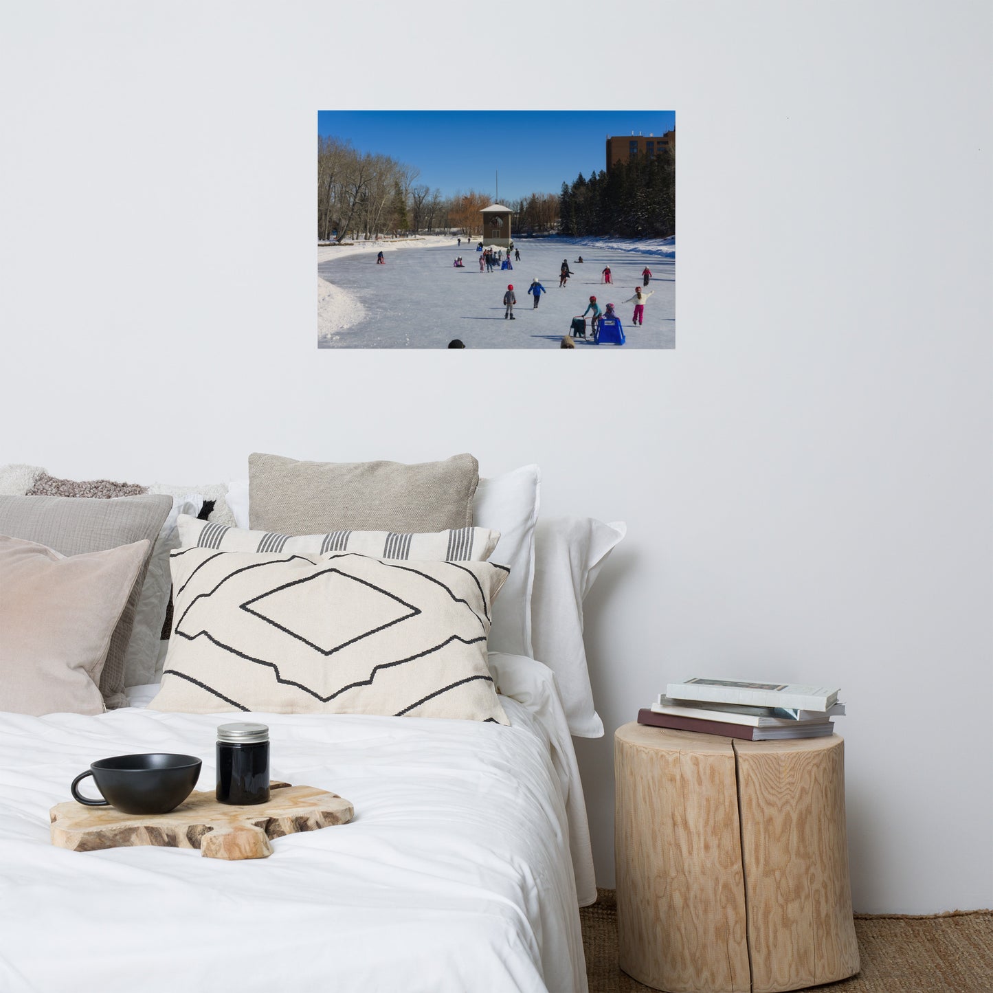 Lustre Poster Print - Bowness Park Lagoon Winter