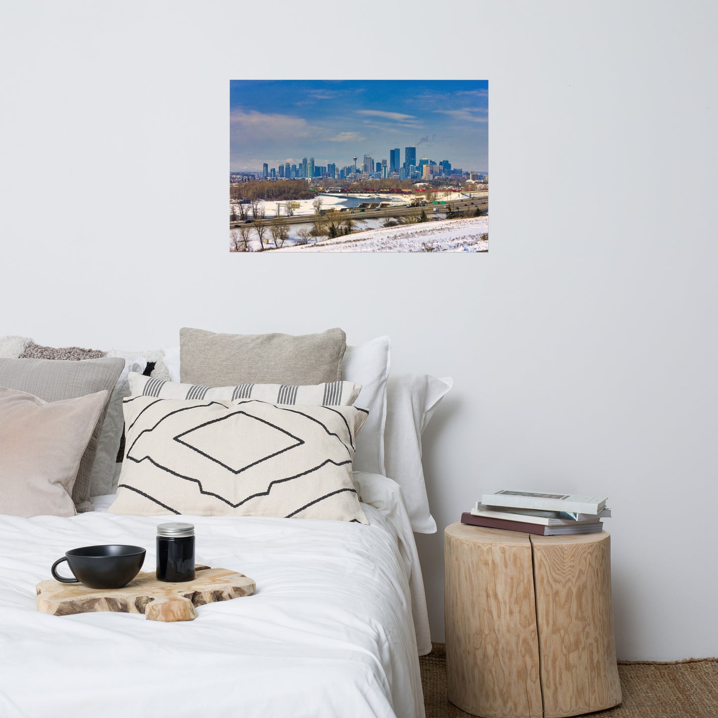 Lustre Poster Print - Downtown Calgary Max Bell Centre Winter