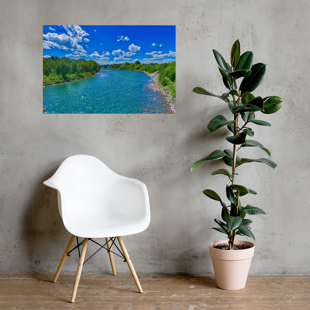 Lustre Poster Print - Prince's Island Park Bow River HDR