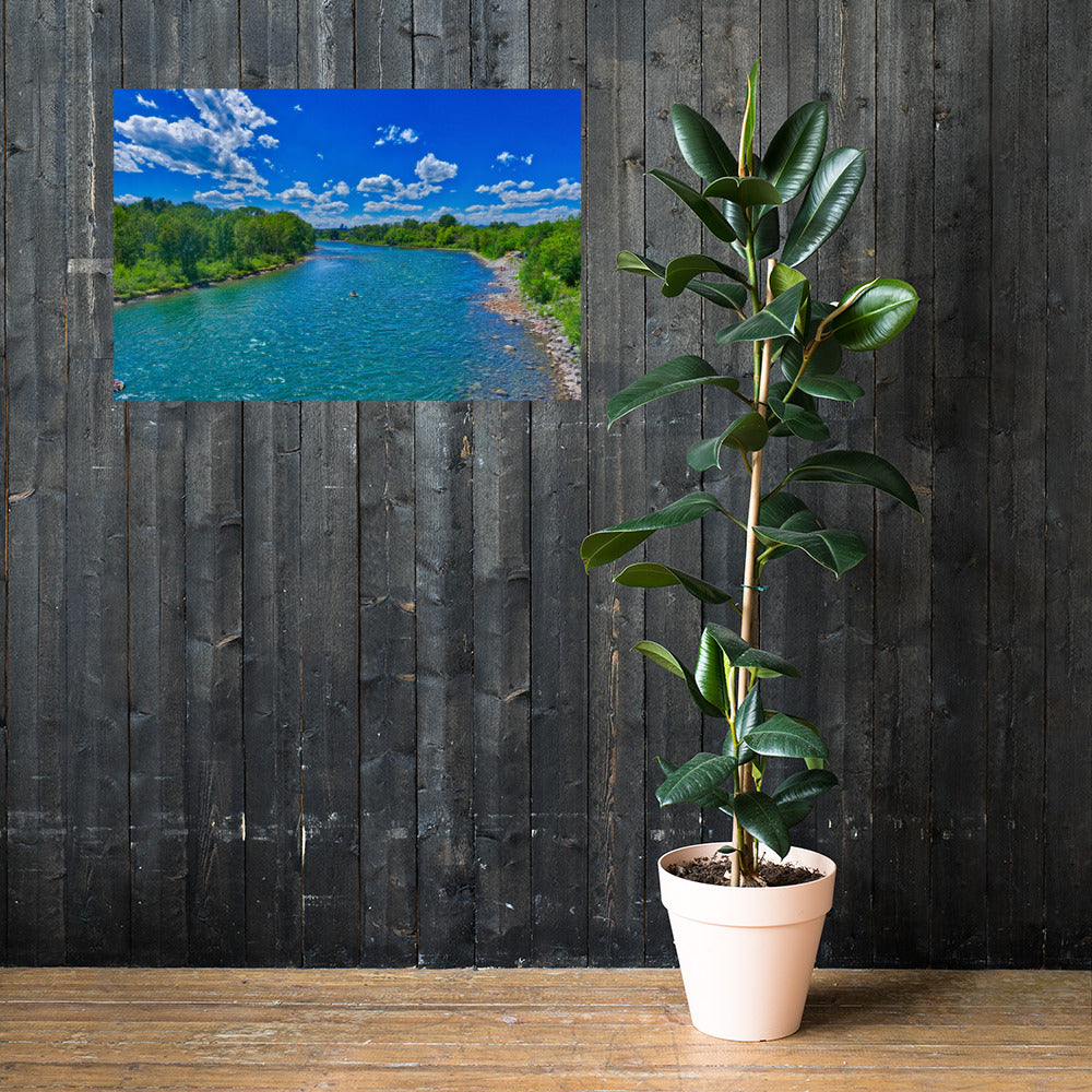 Lustre Poster Print - Prince's Island Park Bow River HDR