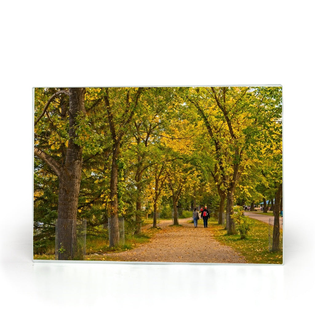 Glass Cutting Boards - Bowness Park Pathway Fall