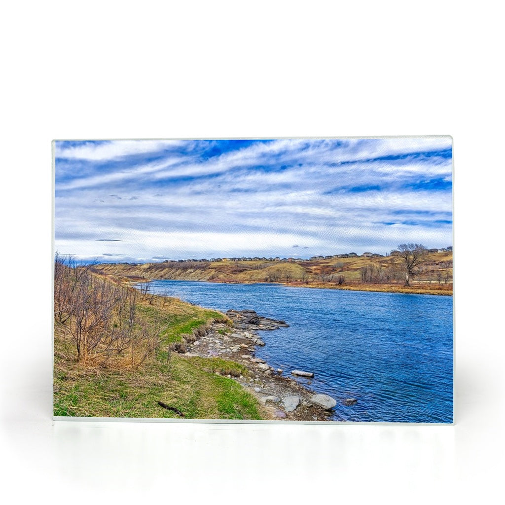 Glass Cutting Boards - Lafarge Meadows Bow River HDR