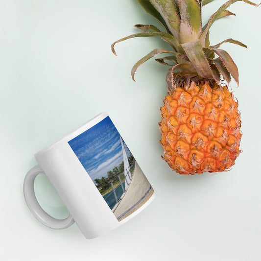 White Glossy Mug - George C. King Bridge