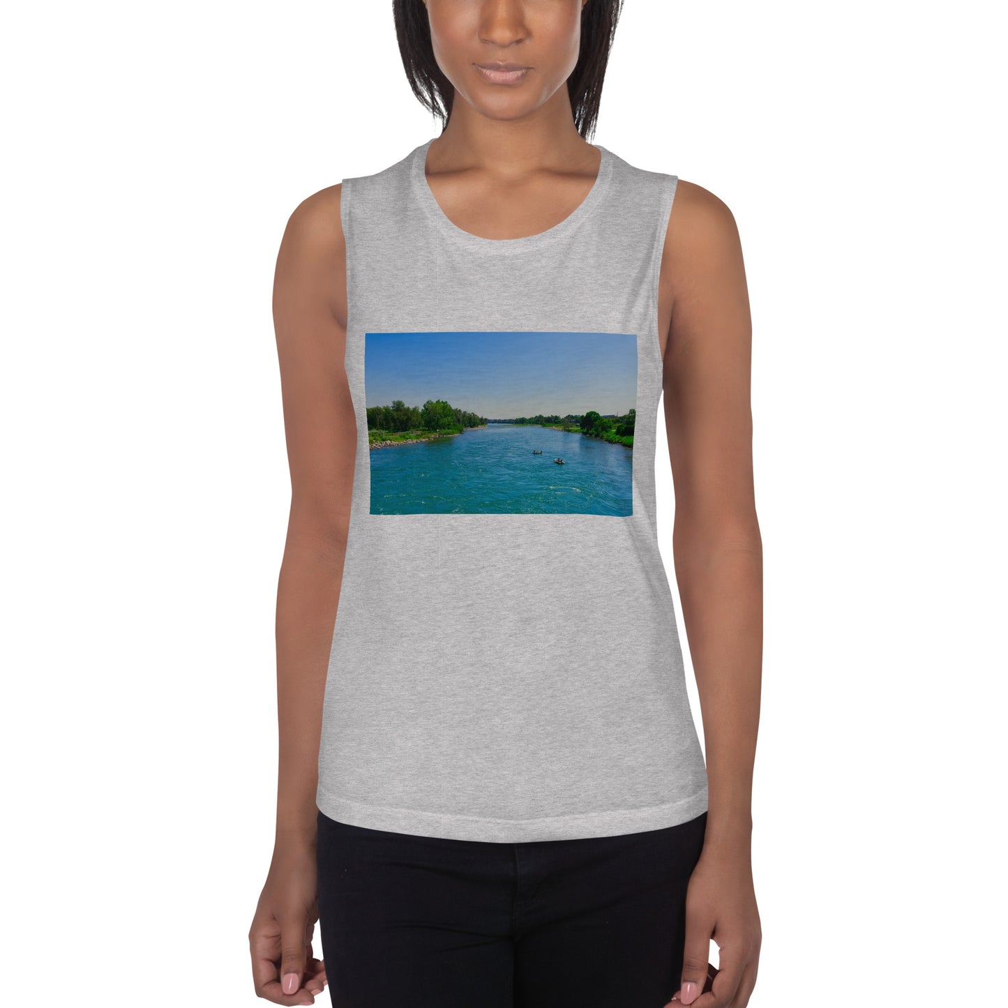 Ladies’ Muscle Tank - Bow River George C. King Bridge