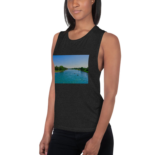 Ladies’ Muscle Tank - Bow River George C. King Bridge