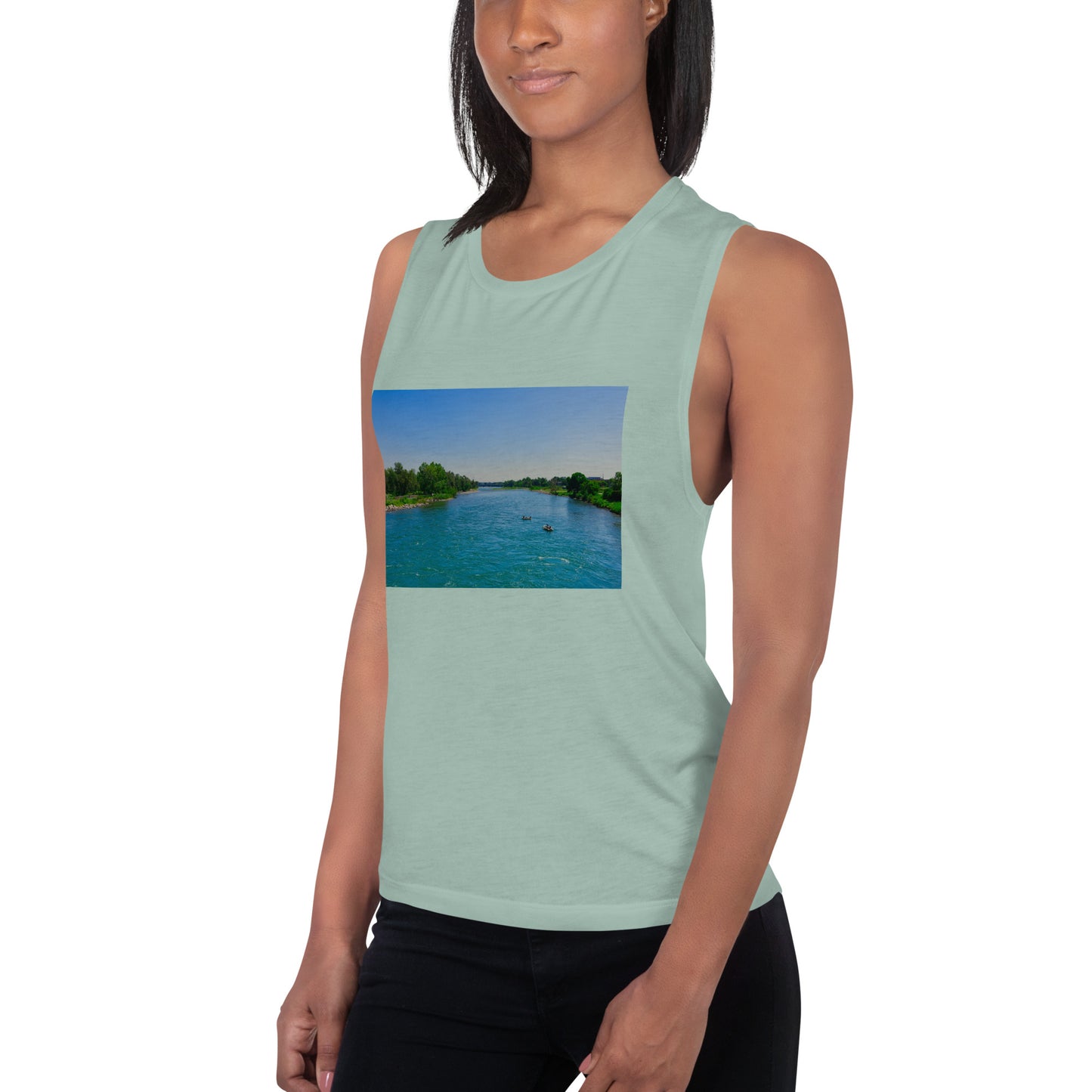 Ladies’ Muscle Tank - Bow River George C. King Bridge