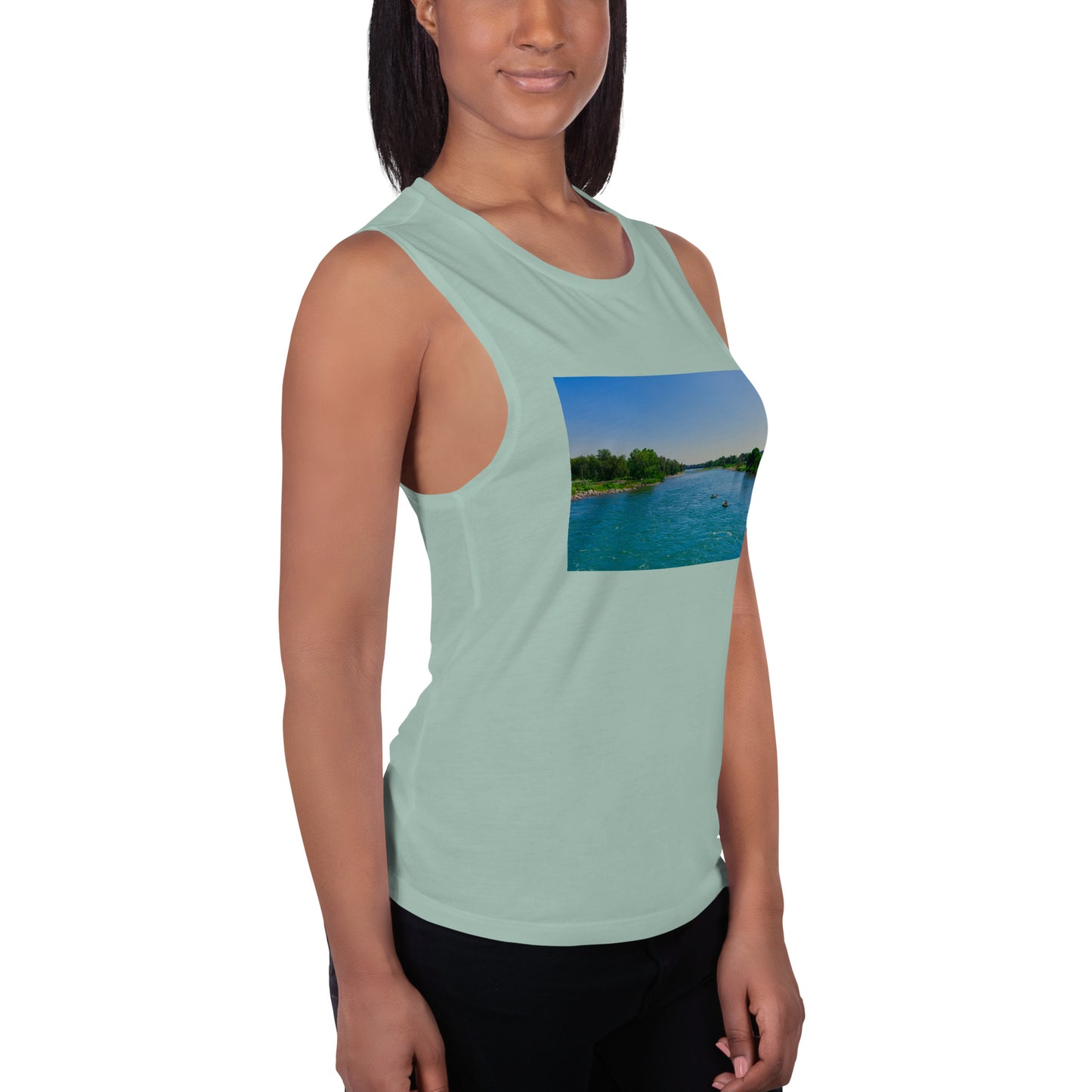 Ladies’ Muscle Tank - Bow River George C. King Bridge