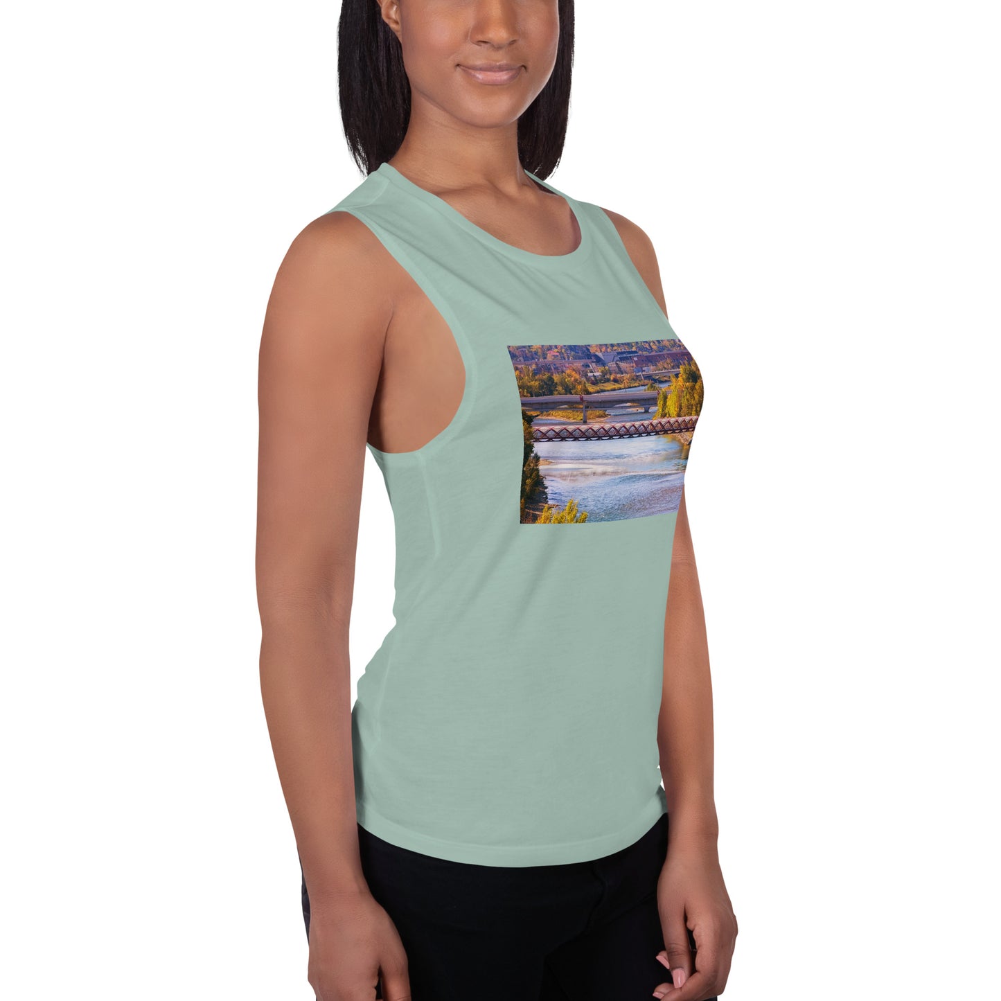 Ladies’ Muscle Tank - Peace Bridge McHugh Bluff Fall