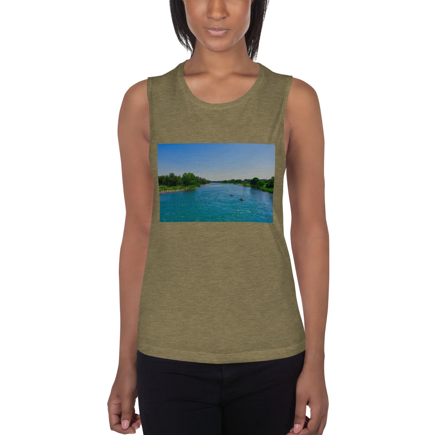 Ladies’ Muscle Tank - Bow River George C. King Bridge