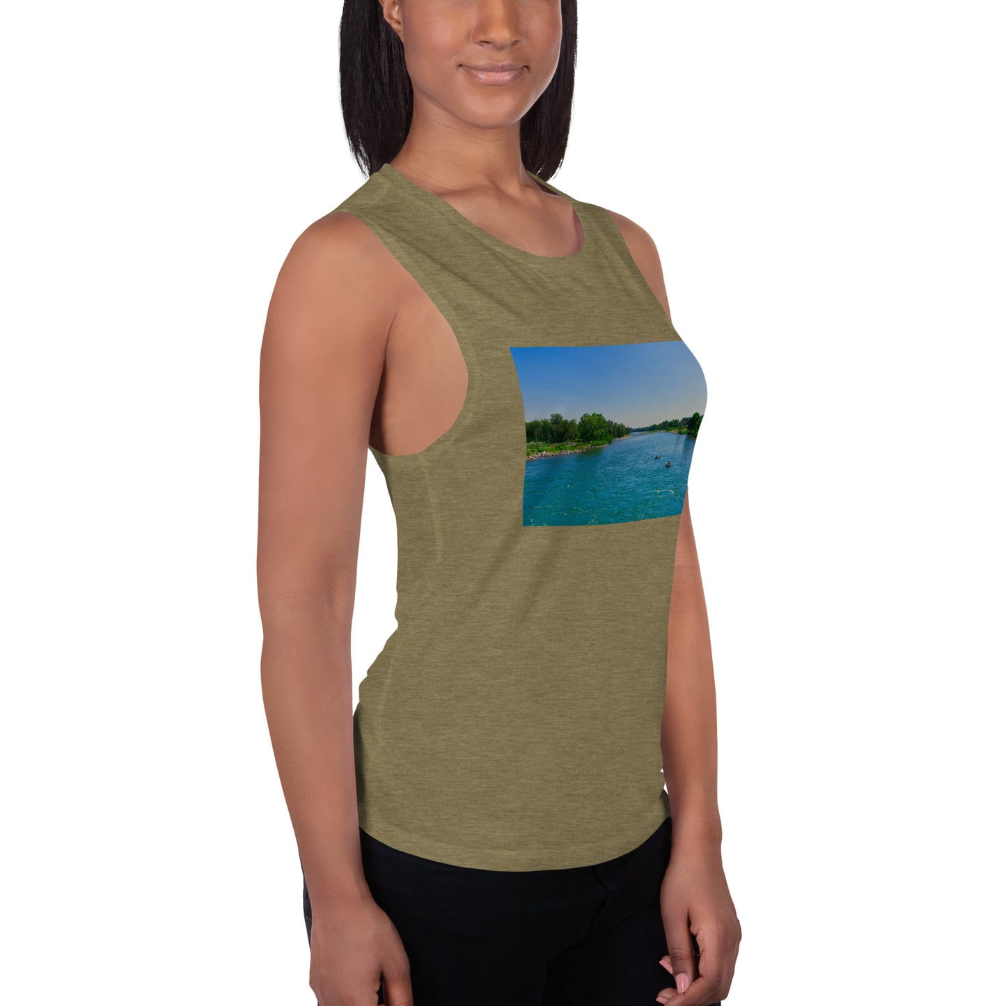 Ladies’ Muscle Tank - Bow River George C. King Bridge