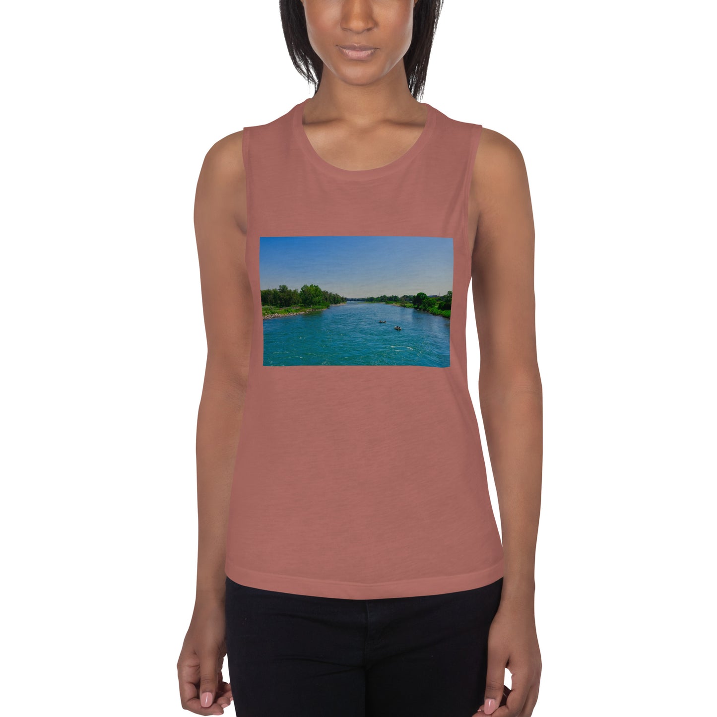 Ladies’ Muscle Tank - Bow River George C. King Bridge