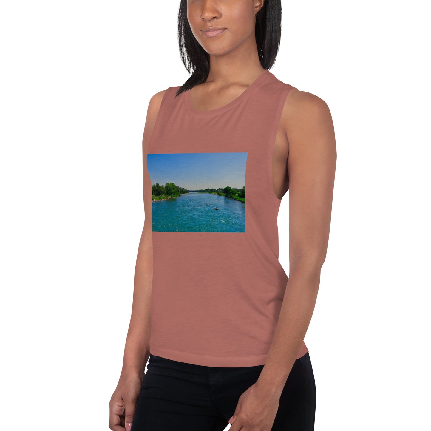 Ladies’ Muscle Tank - Bow River George C. King Bridge