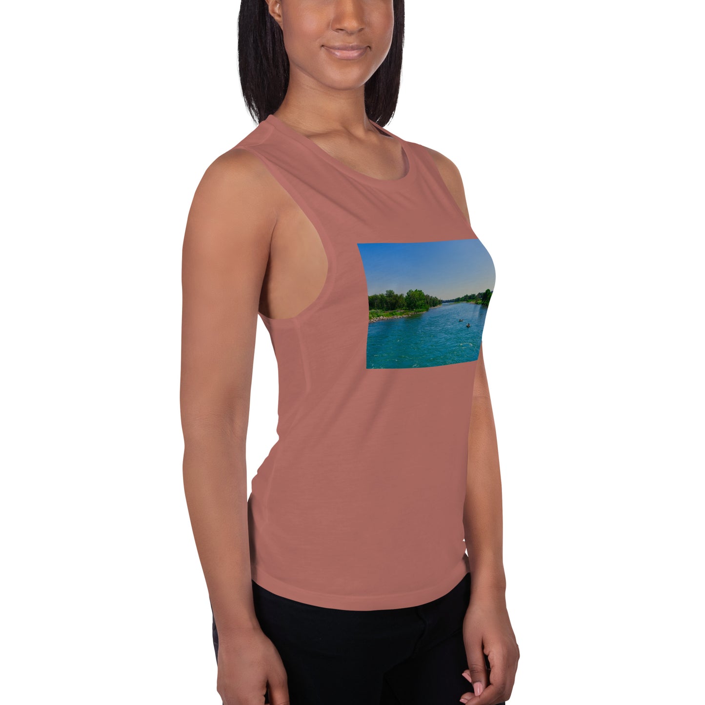 Ladies’ Muscle Tank - Bow River George C. King Bridge