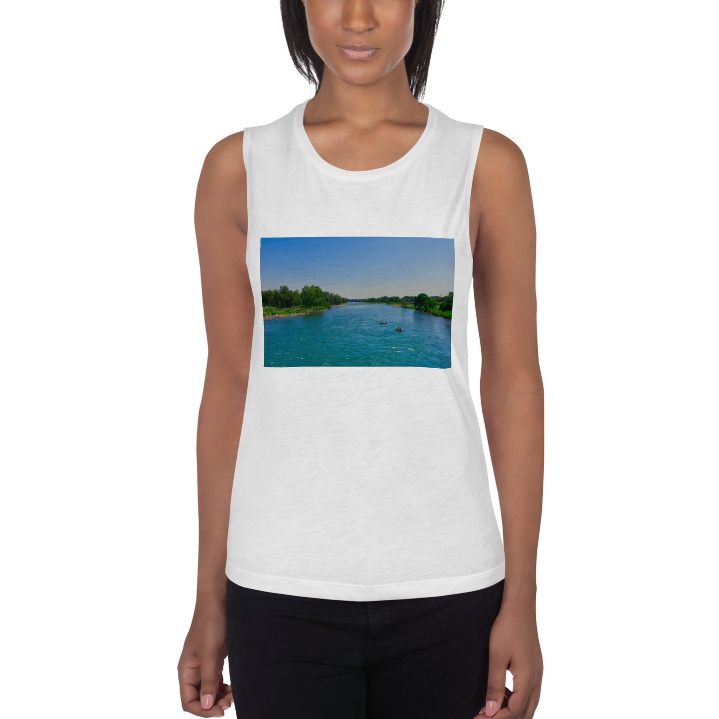 Ladies’ Muscle Tank - Bow River George C. King Bridge