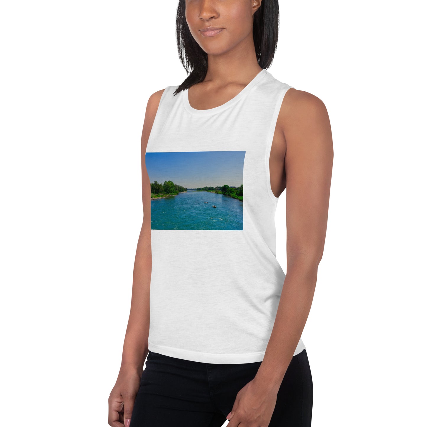 Ladies’ Muscle Tank - Bow River George C. King Bridge