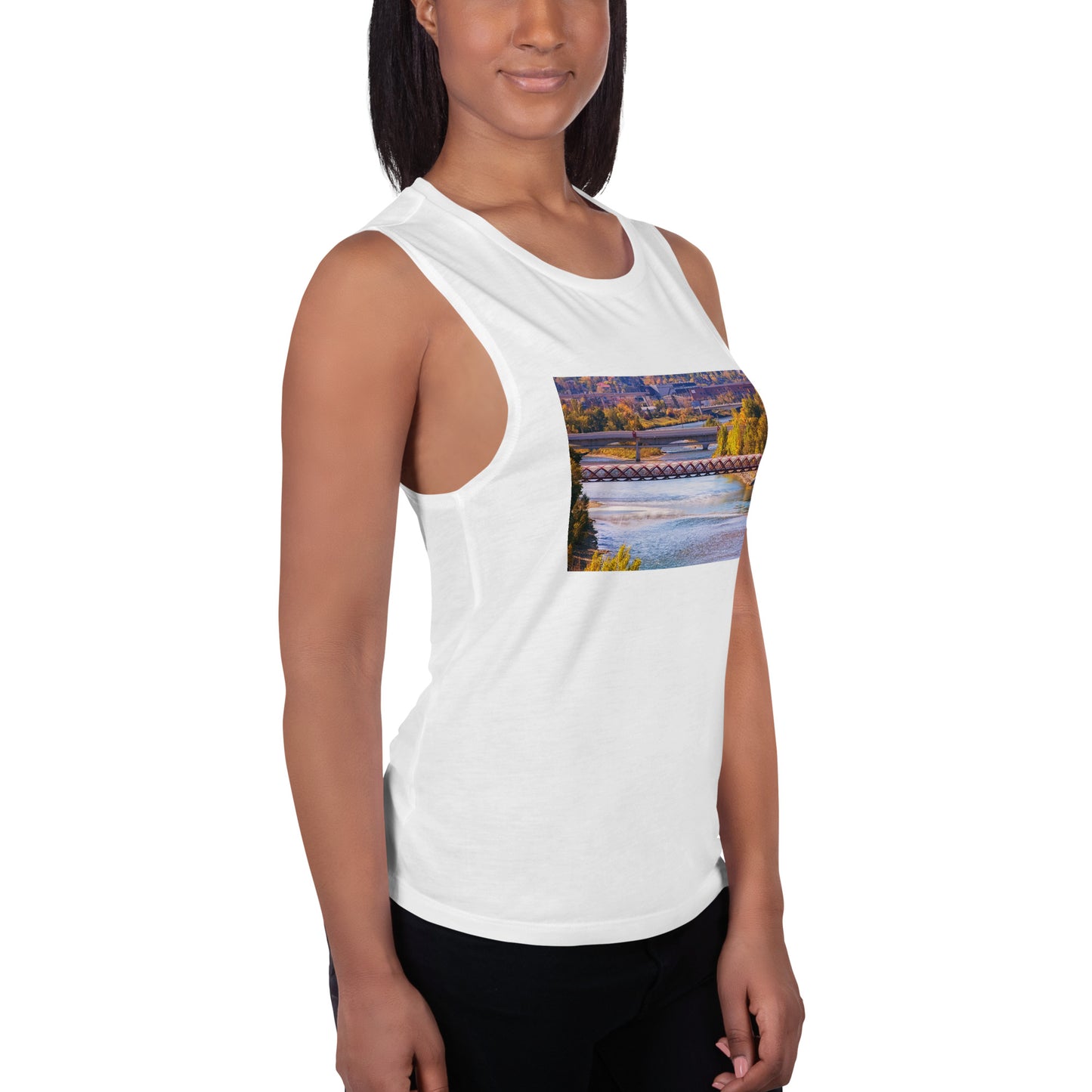Ladies’ Muscle Tank - Peace Bridge McHugh Bluff Fall