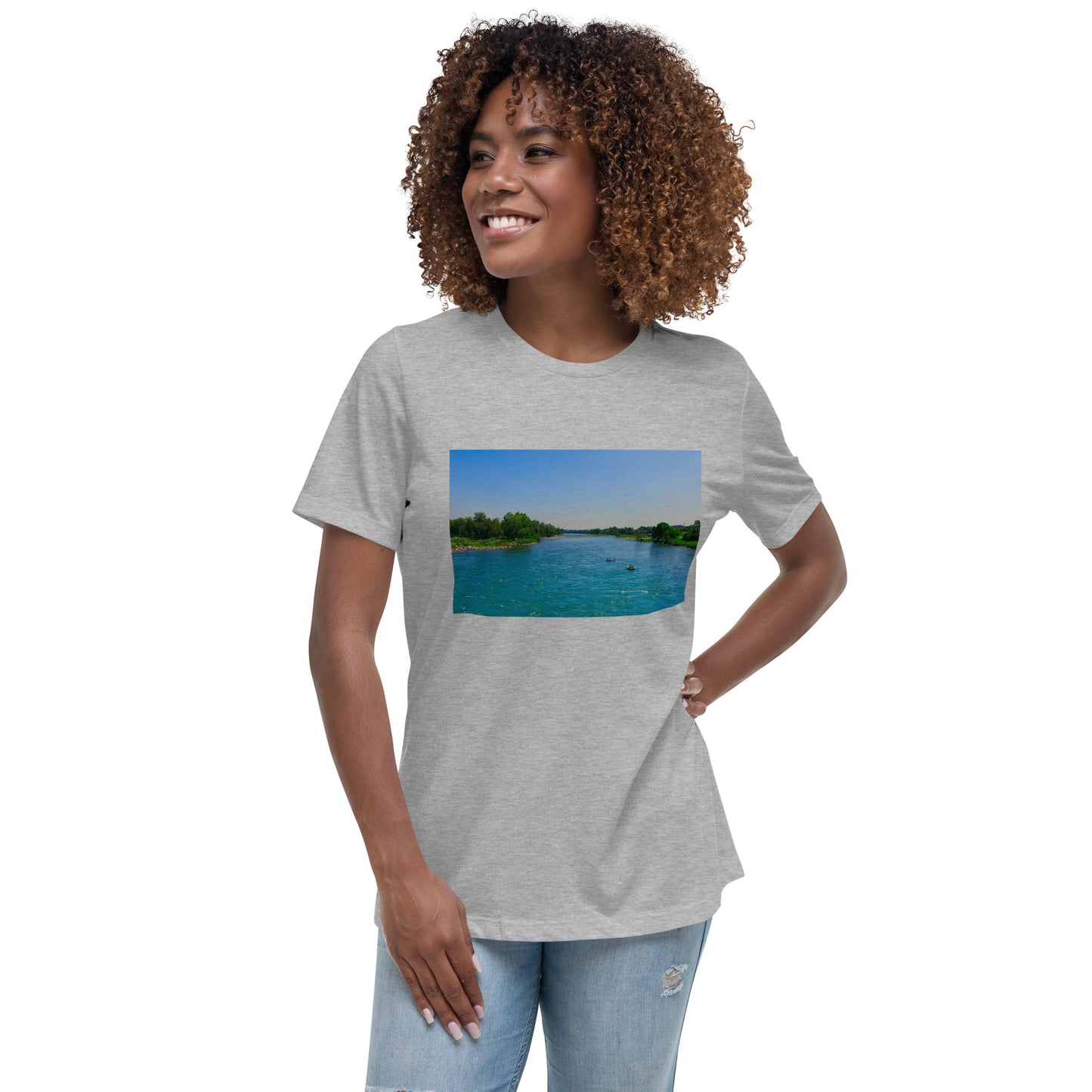 Women's Relaxed T-Shirt - Bow River George C. King Bridge