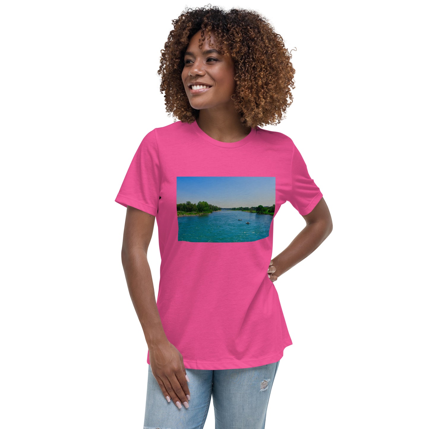 Women's Relaxed T-Shirt - Bow River George C. King Bridge
